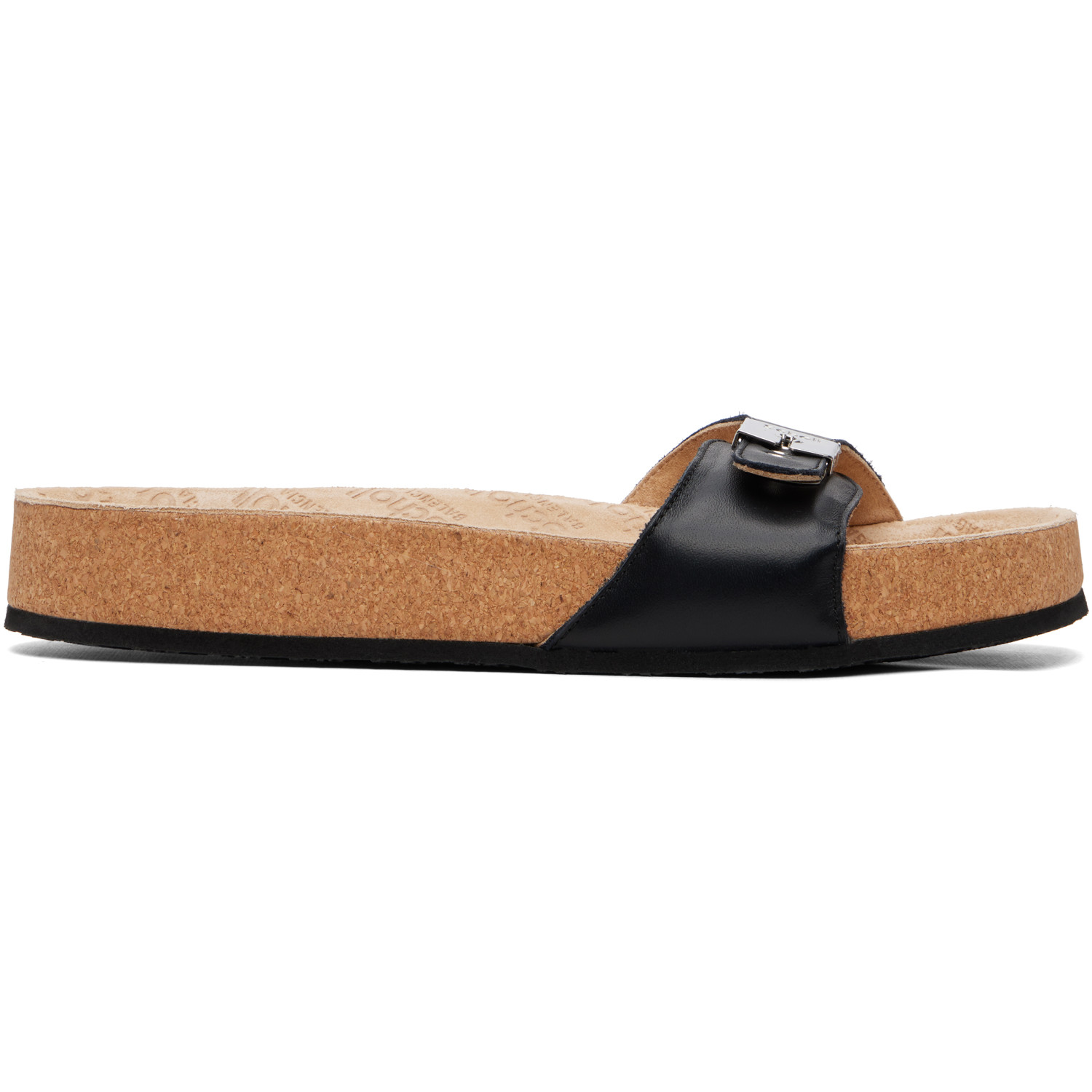 Balenciaga Black Scholl Edition Leather Flat Sandals