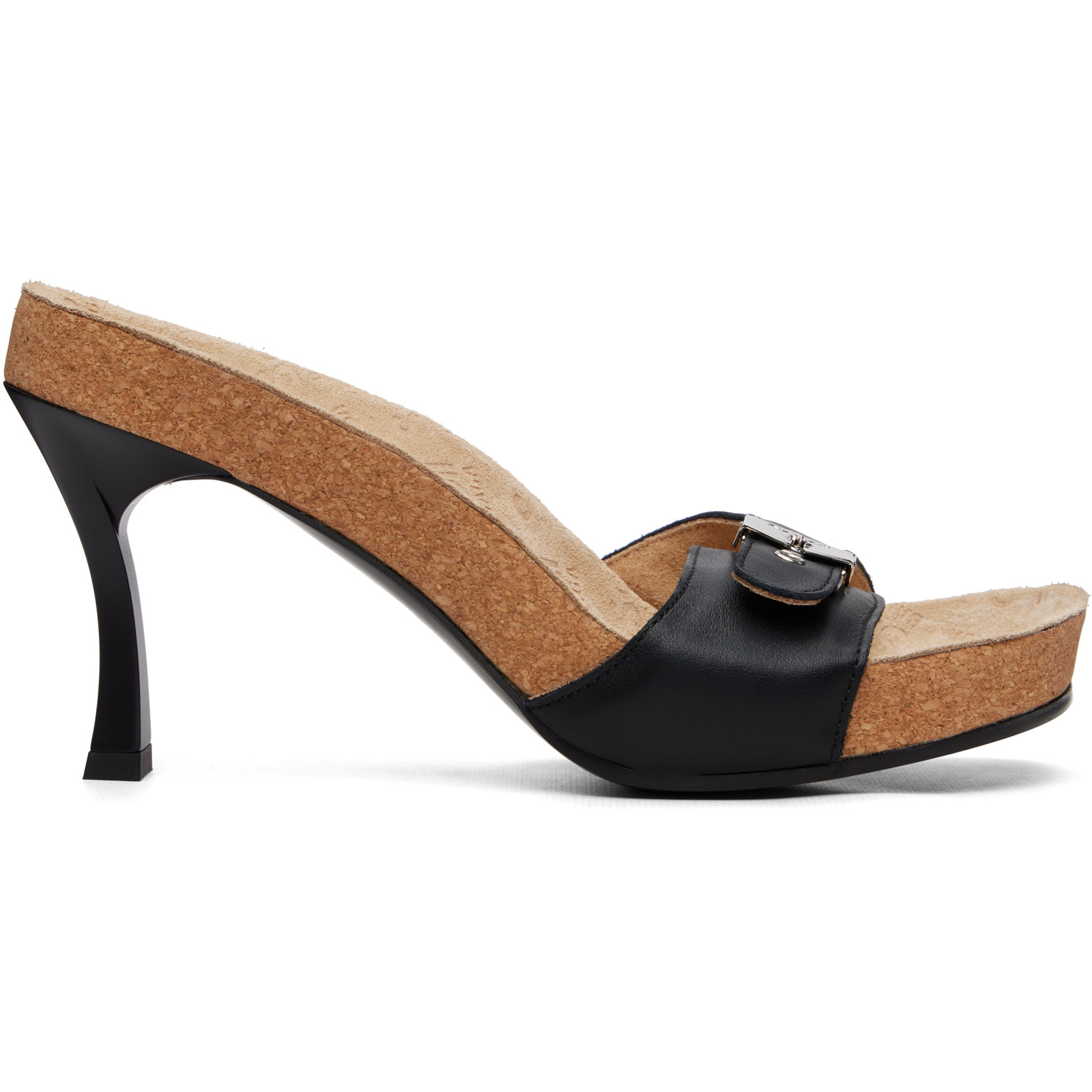 Balenciaga Black Scholl Edition Calfskin Heeled Sandals