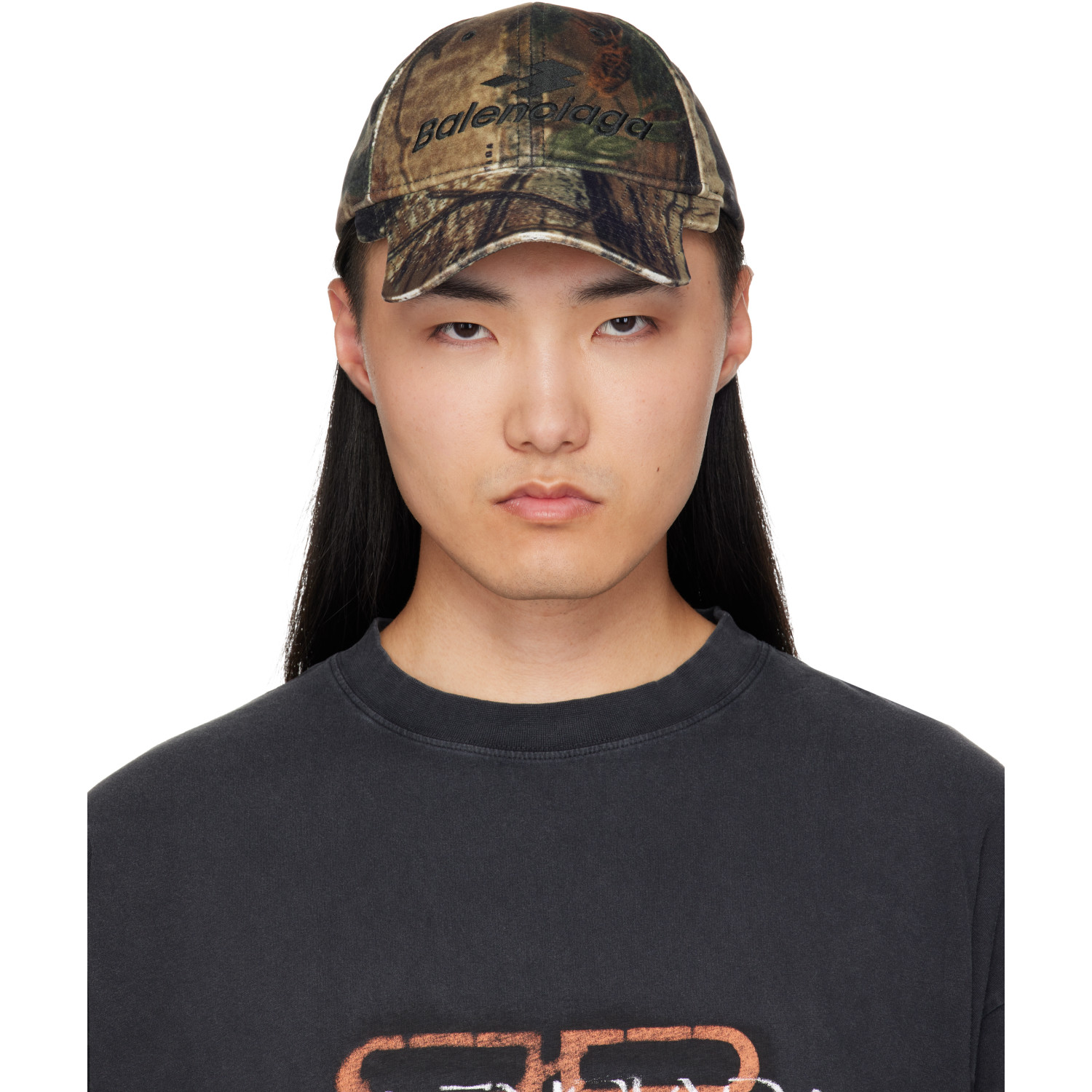 Balenciaga Khaki Camo Cap