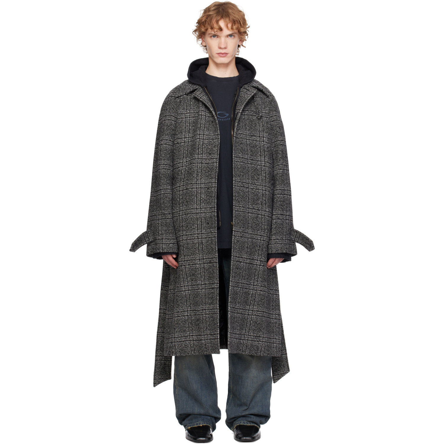 Balenciaga Gray Raglan Coat