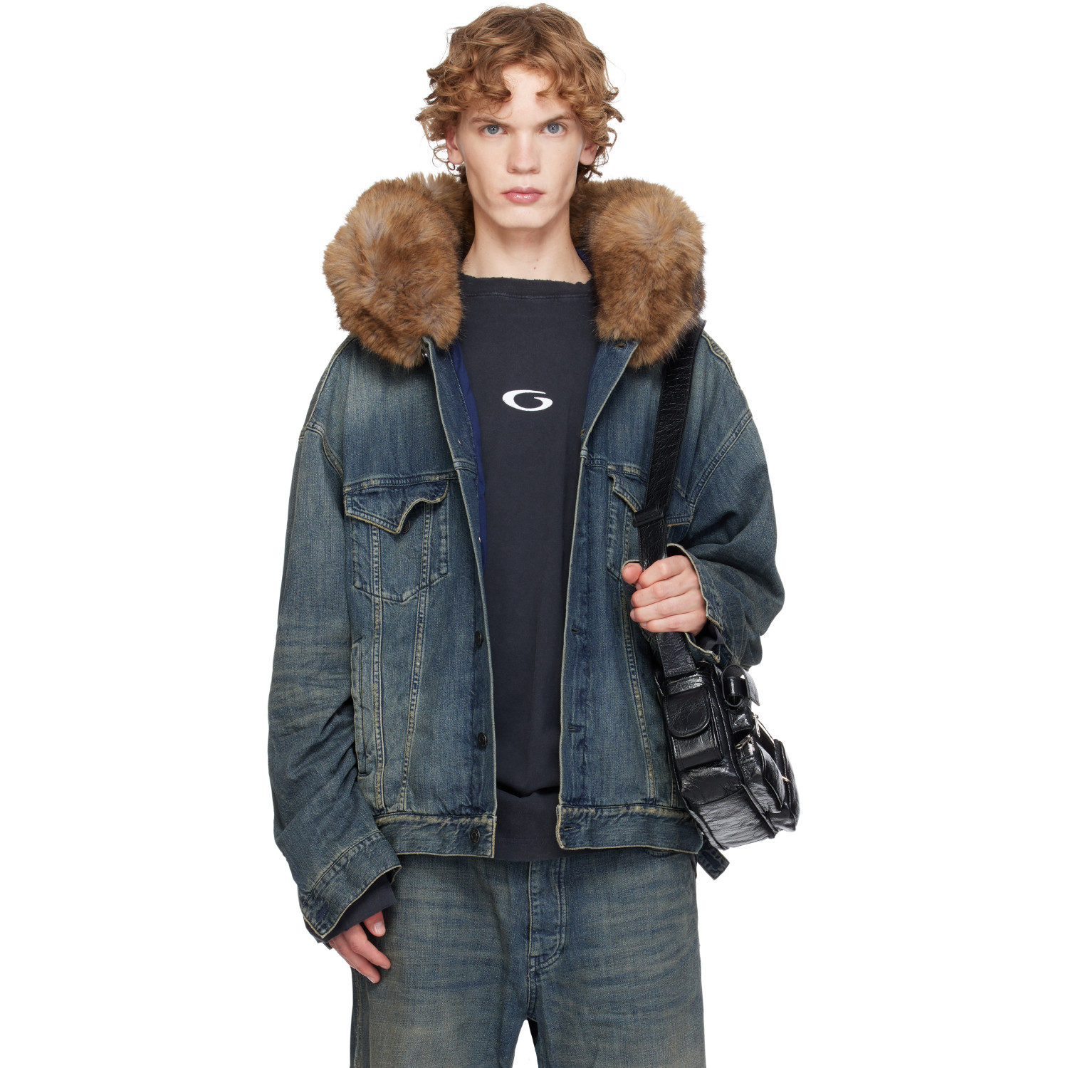 Balenciaga Blue Boxy Denim Jacket