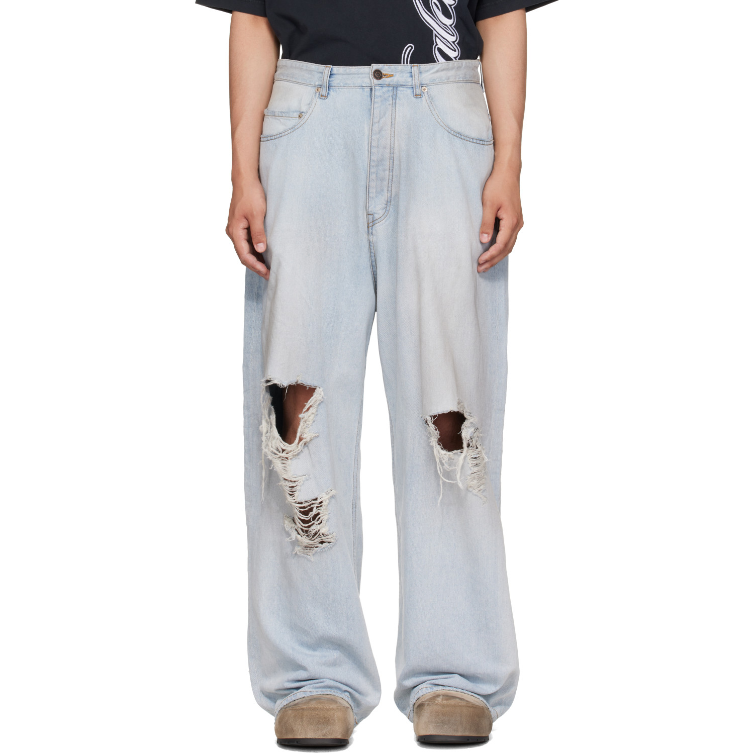 Balenciaga Blue Baggy Jeans