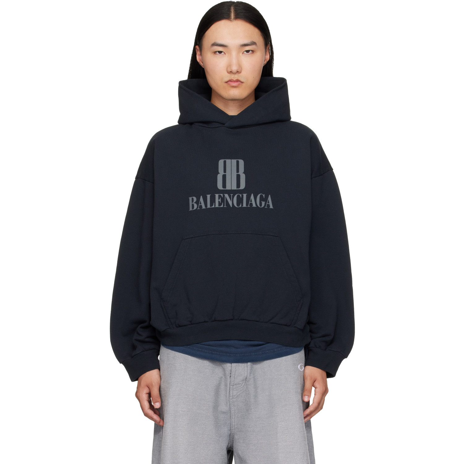 Balenciaga Black Logo Hoodie