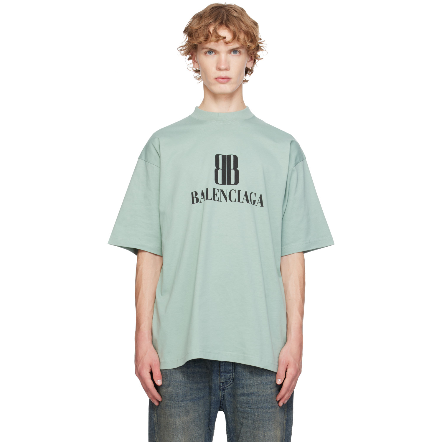 Balenciaga Green Medium Fit T-shirt
