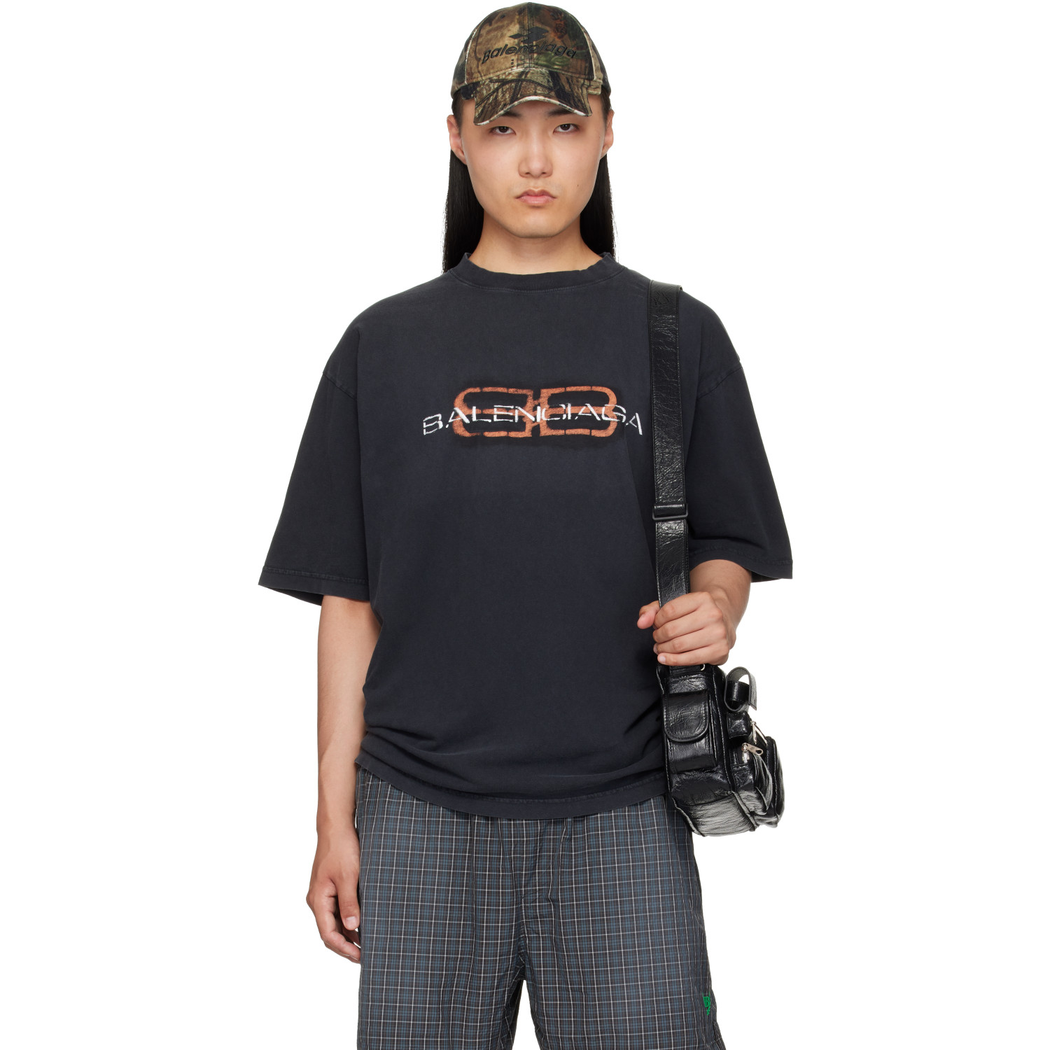 Balenciaga Black BB Stencil T-Shirt