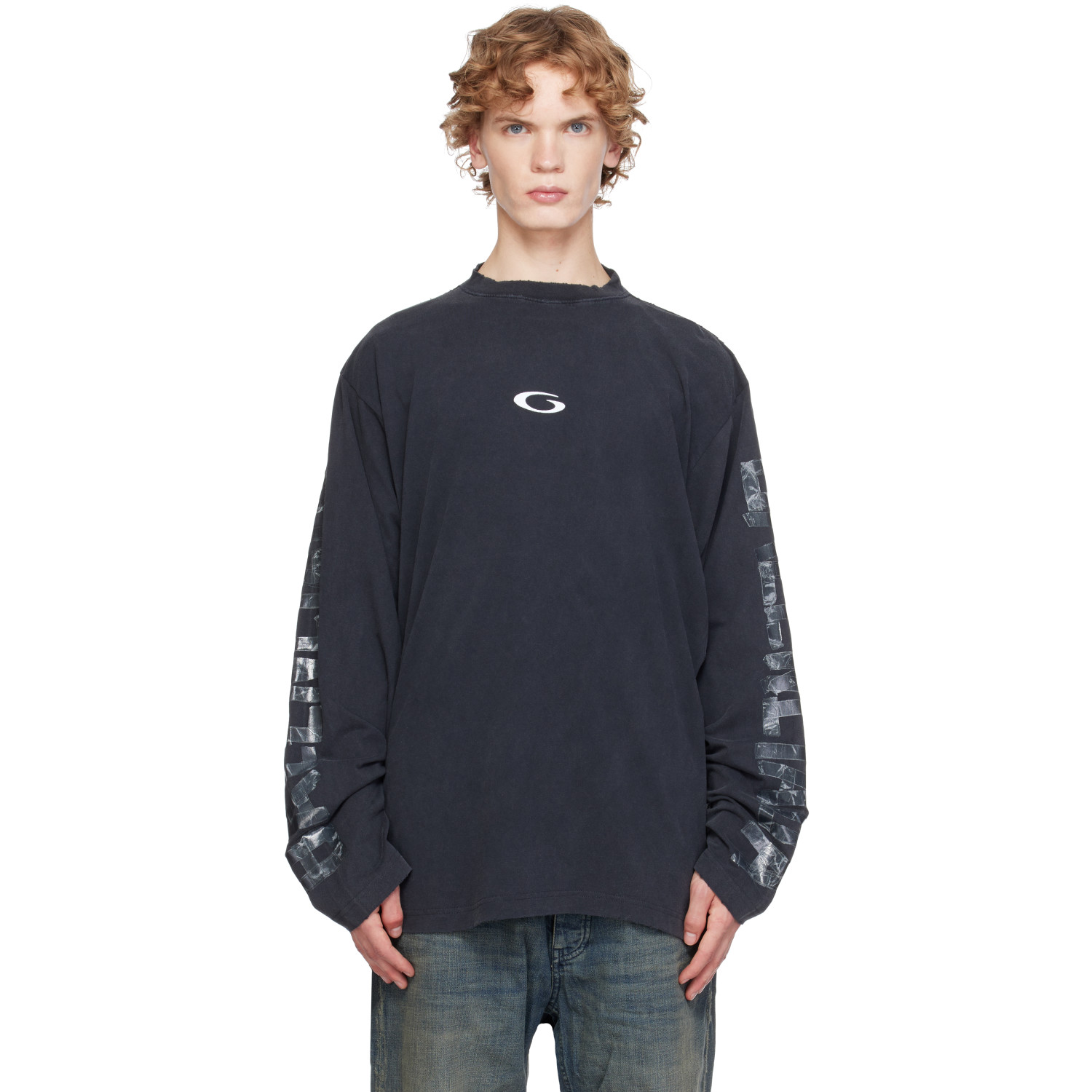 Balenciaga Black Faded Washed Loop T-shirt