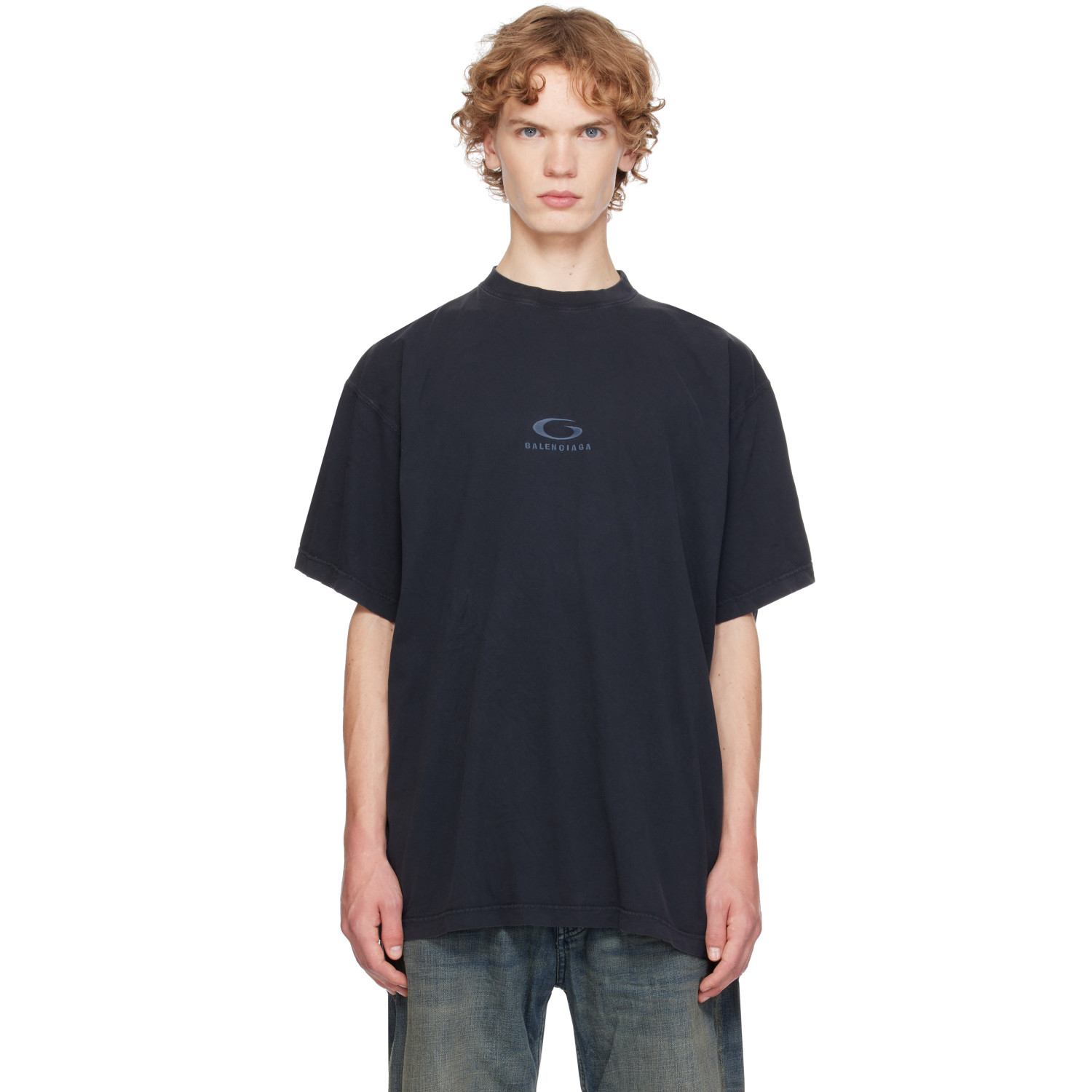 Balenciaga Black Loop Sports Icon Oversized T-shirt