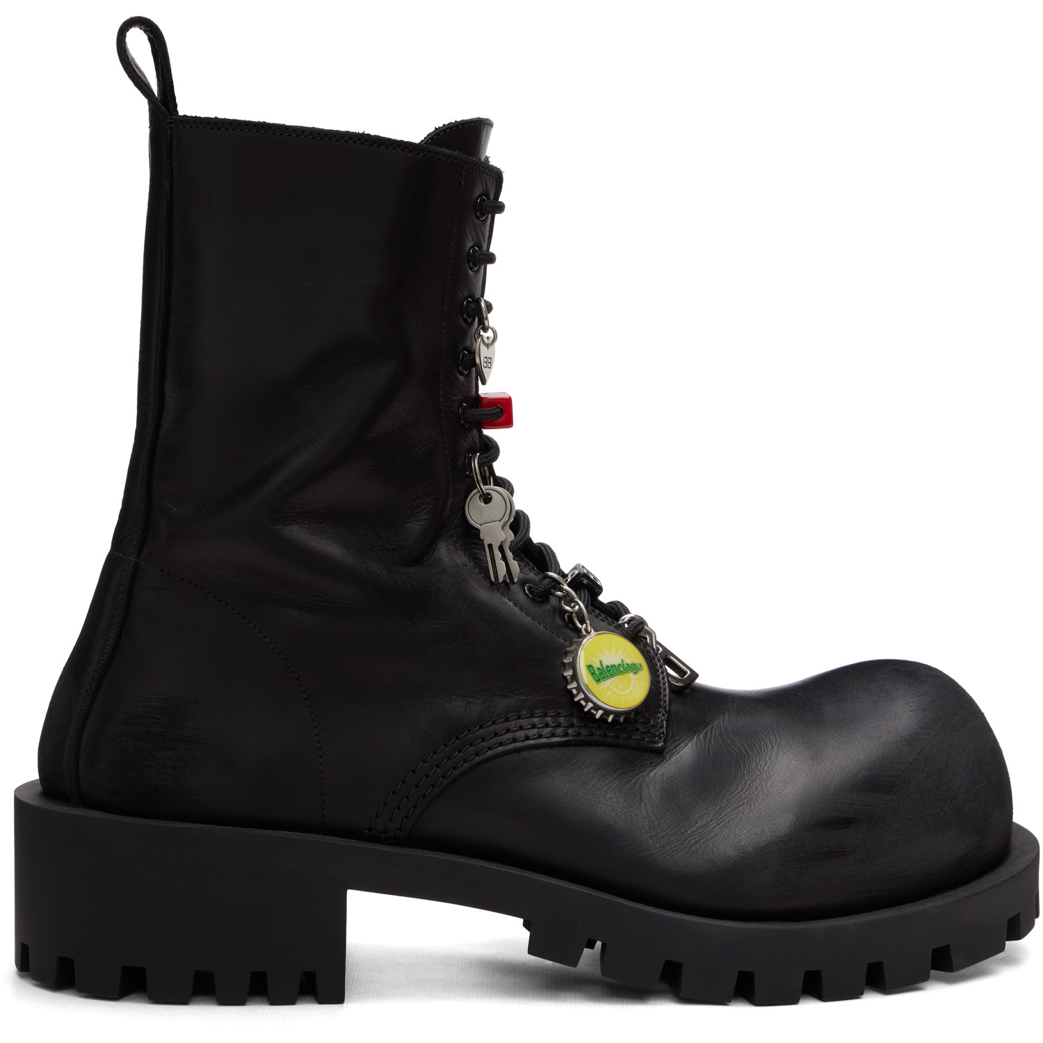 Balenciaga Black Hummer Laceup Boots