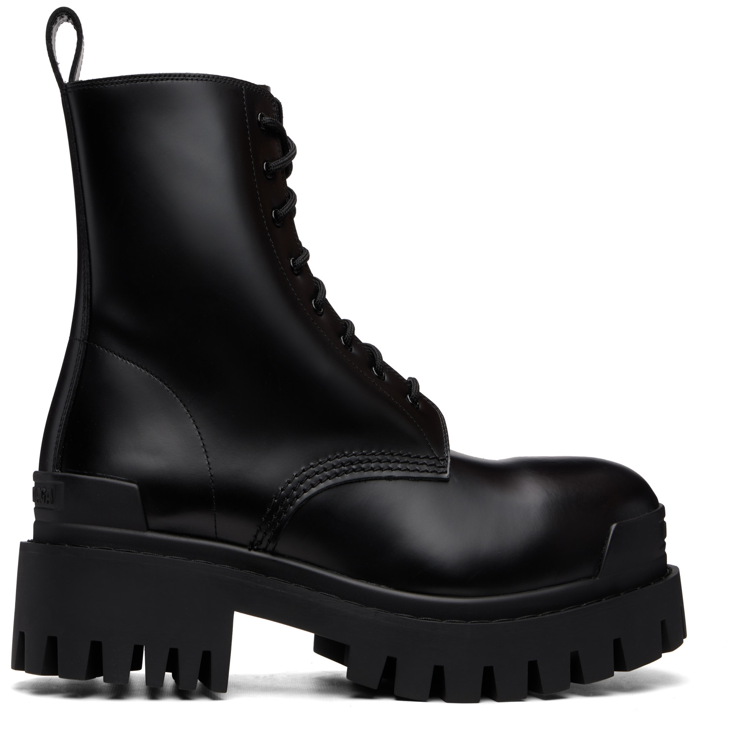 Balenciaga Black Strike Zip Boots