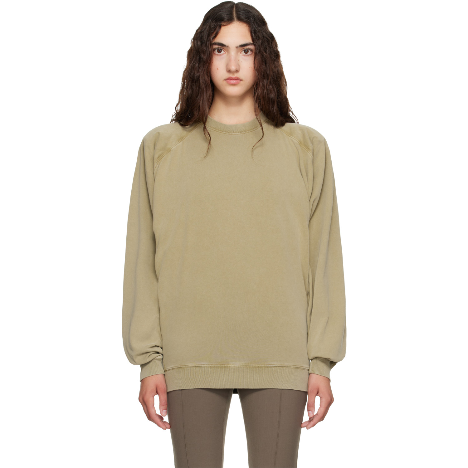 Mugler Beige Bat Long Sleeve T-shirt