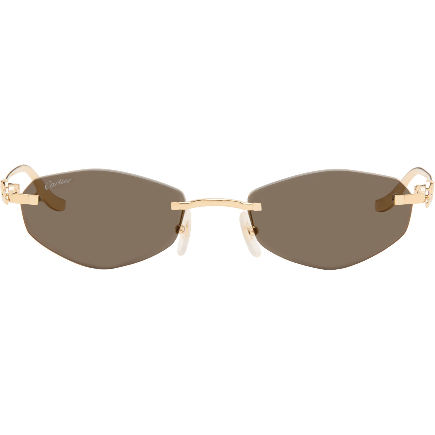 Cartier Gold 'Panthère de Cartier' Sunglasses