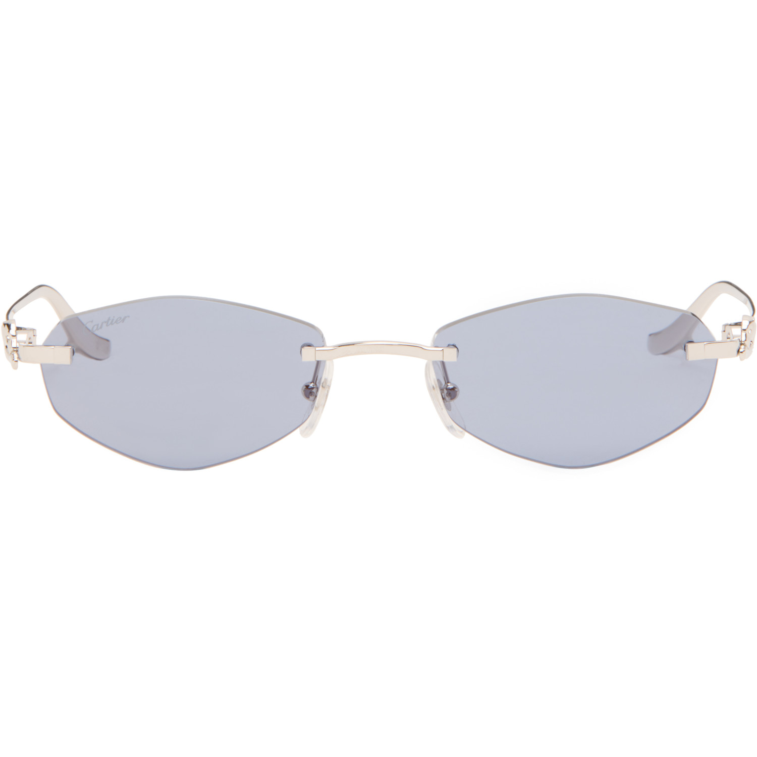Cartier Silver 'Panthère de Cartier' Sunglasses