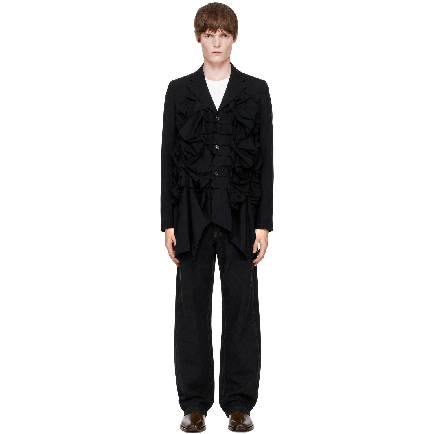Comme des Garçons Homme Plus Black Wool Tropical Blazer