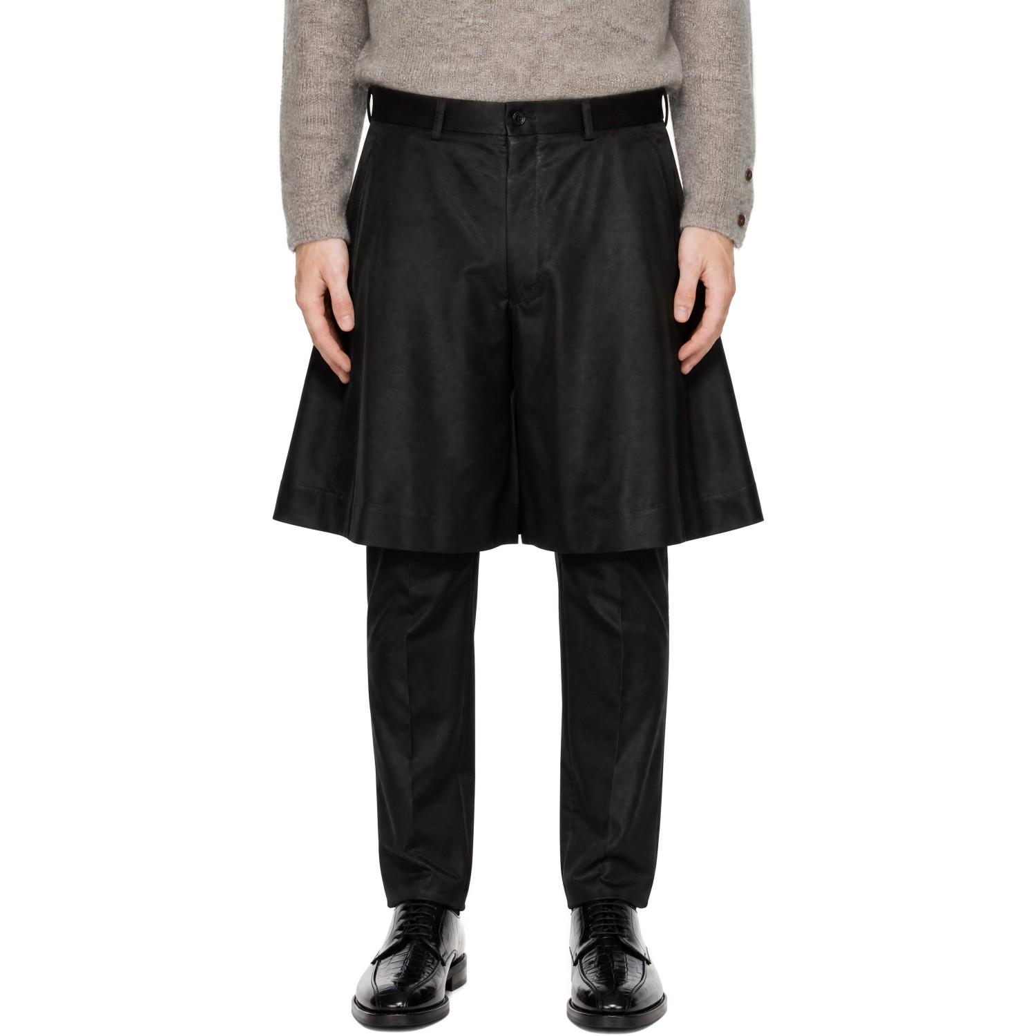 Comme des Garçons Homme Plus Black Blight Satin Trousers