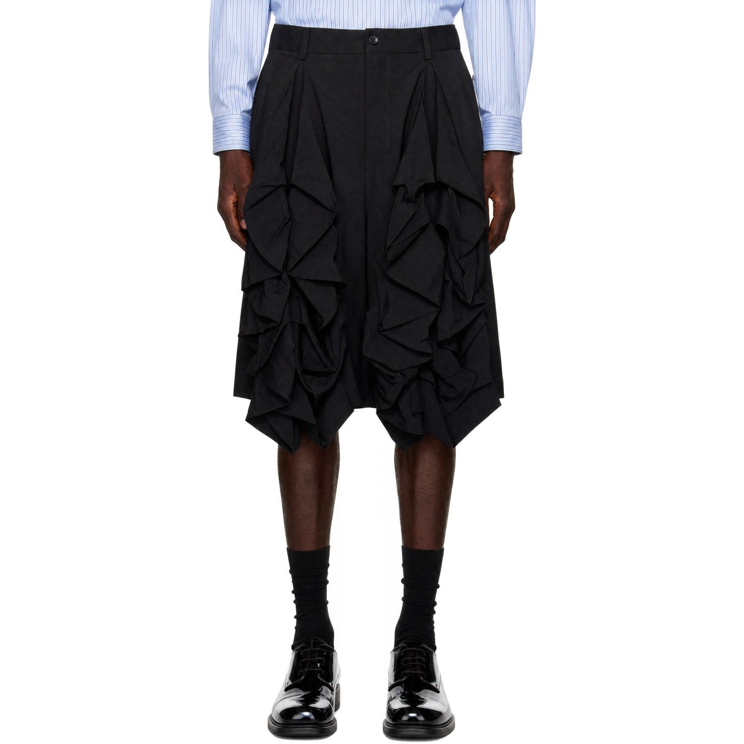 Comme des Garçons Homme Plus Black Wool Tropical Shorts