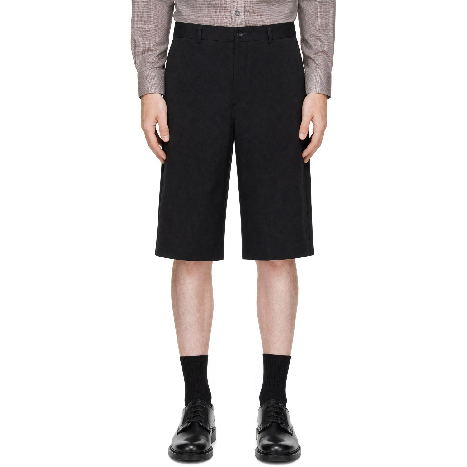 Comme des Garçons Homme Plus Black Wool Gabardine Shorts