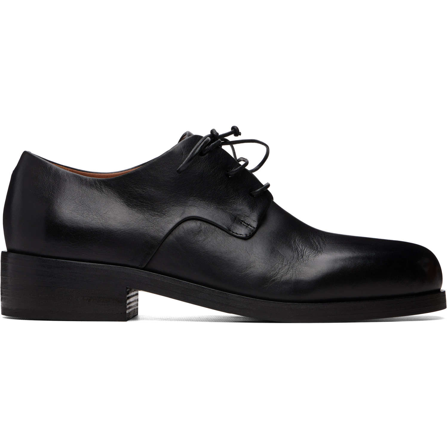 Marsèll Black Gnocco Soft Pebbled Leather Derbys