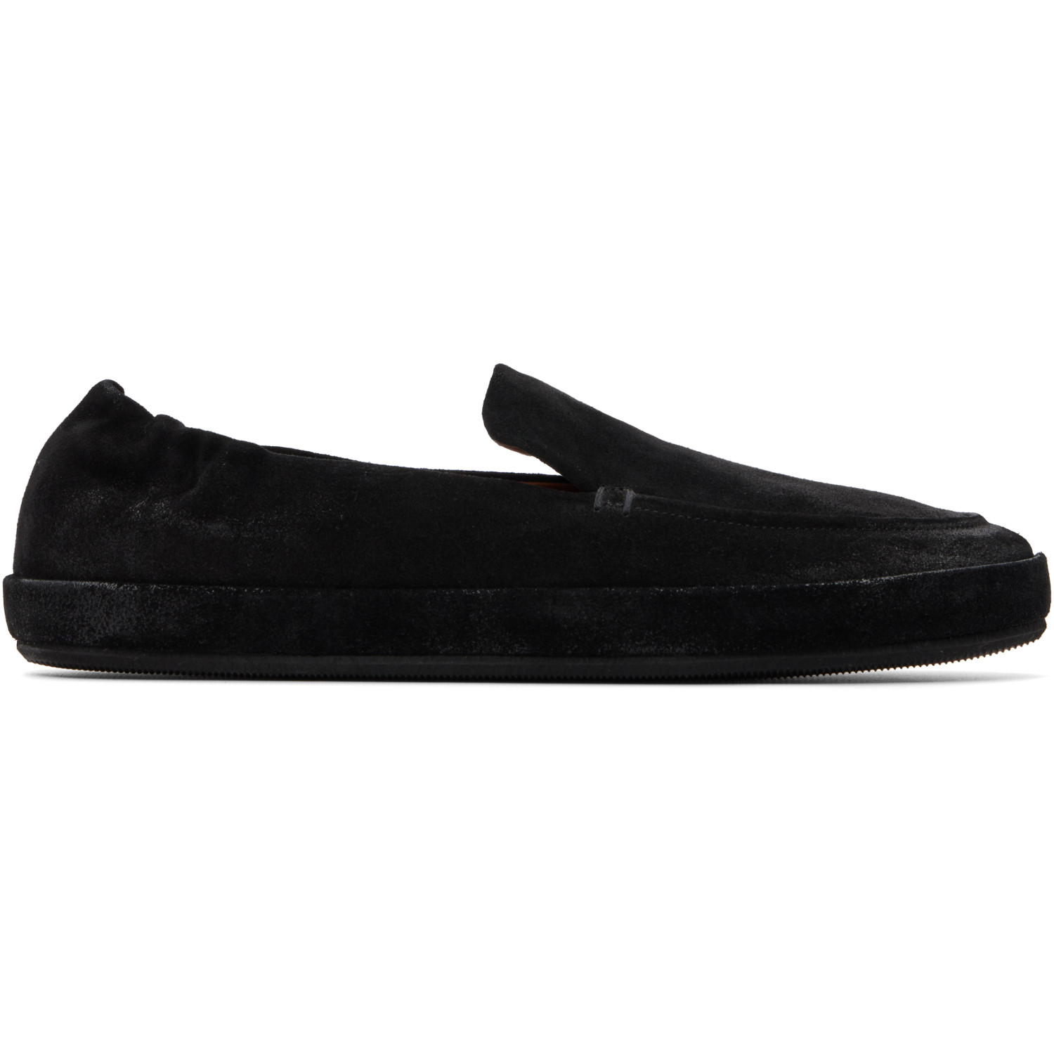 Marsèll Black Scatopelle Suede Loafers