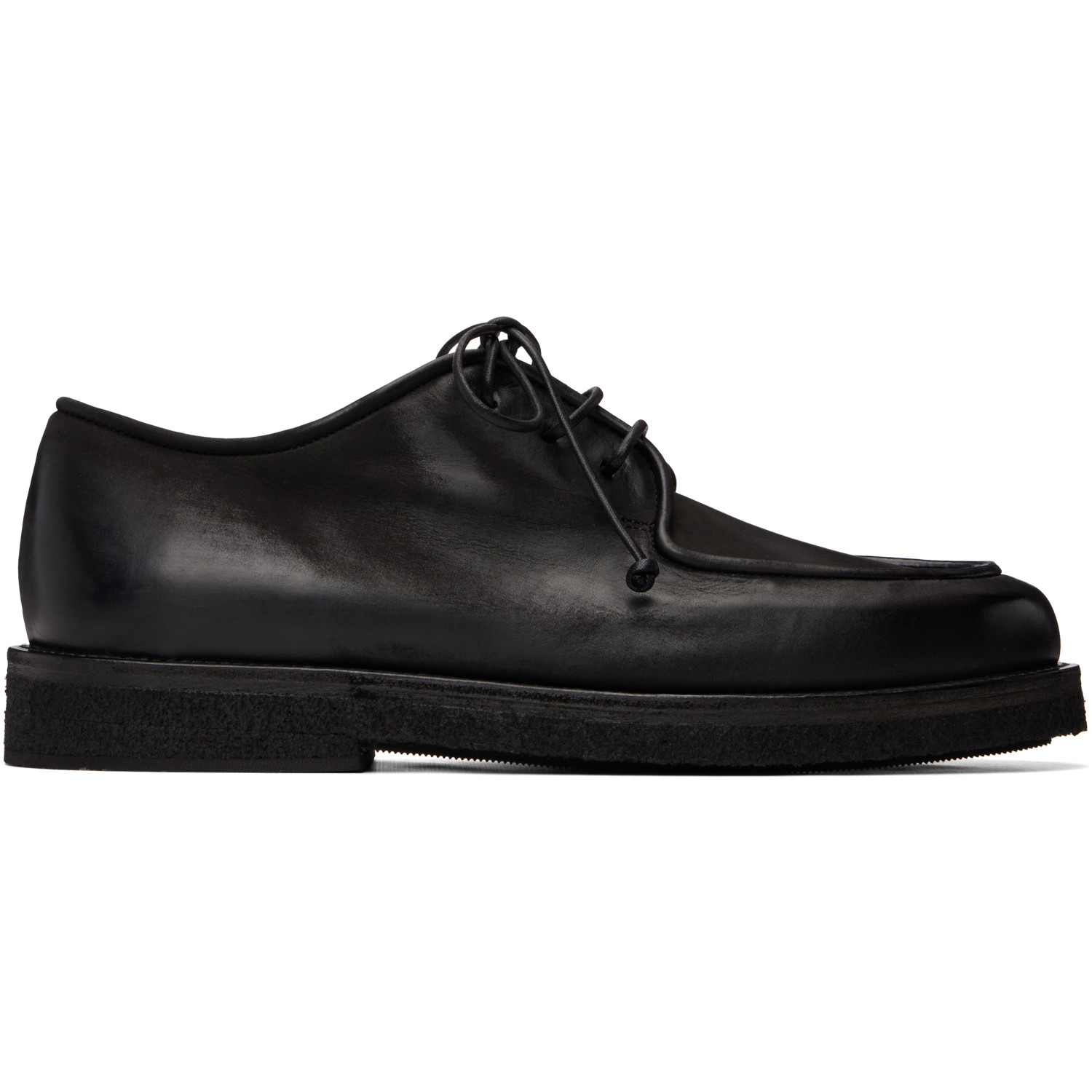 Marsèll Black Moccar Leather Derbys