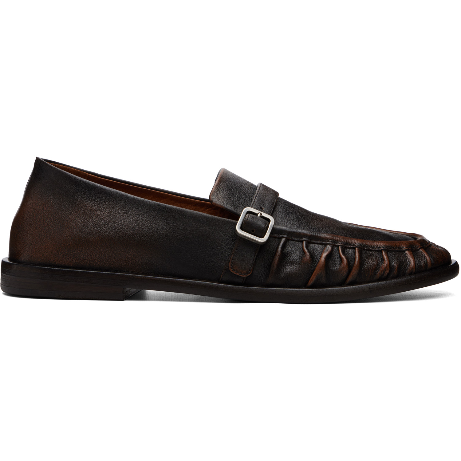 Marsèll Brown Stesa Soft Pebbled Leather Loafers