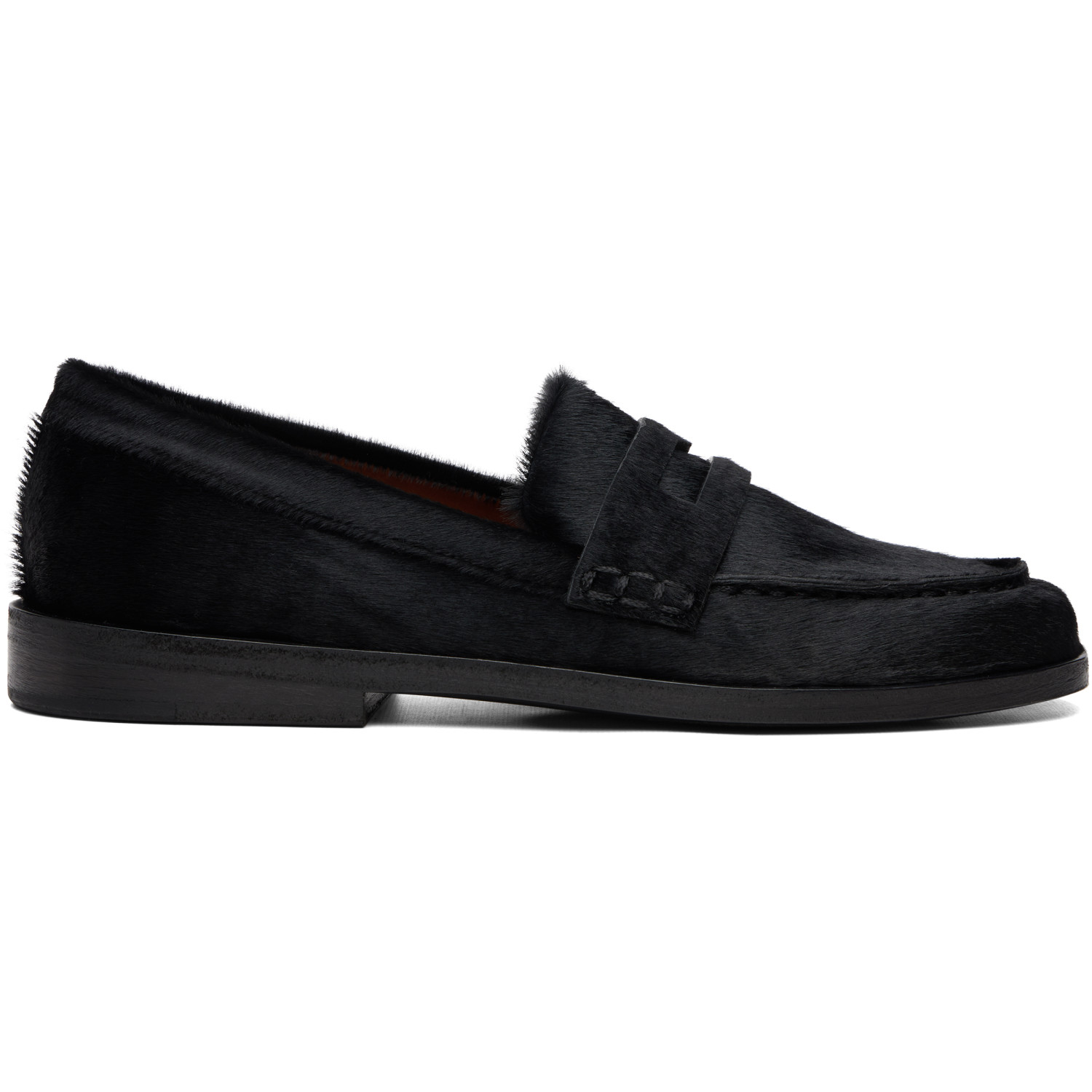 Marsèll Black Mocasso Short Hair Leather Loafers
