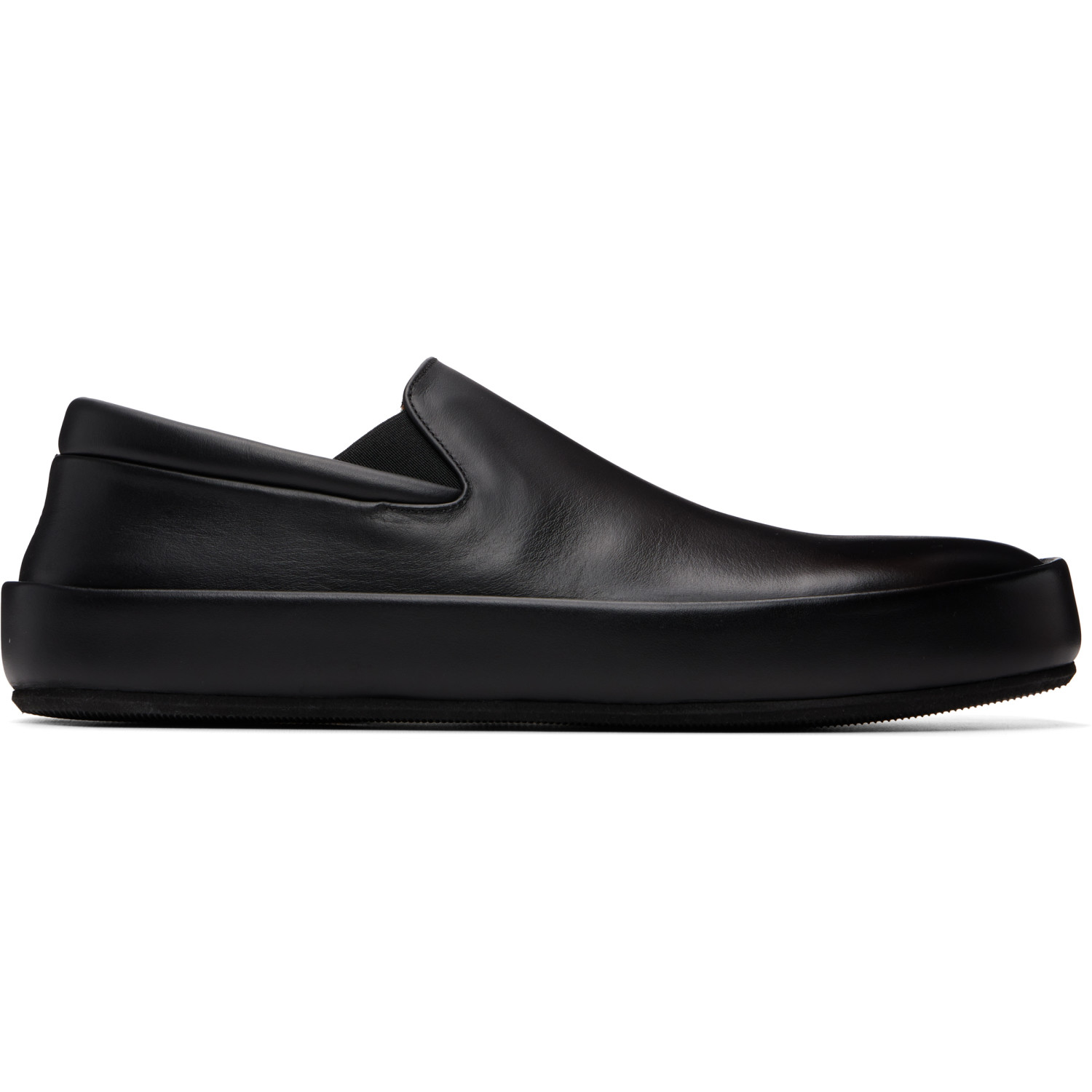 Marsèll Black Cassapelle Leather Slip On Sneakers