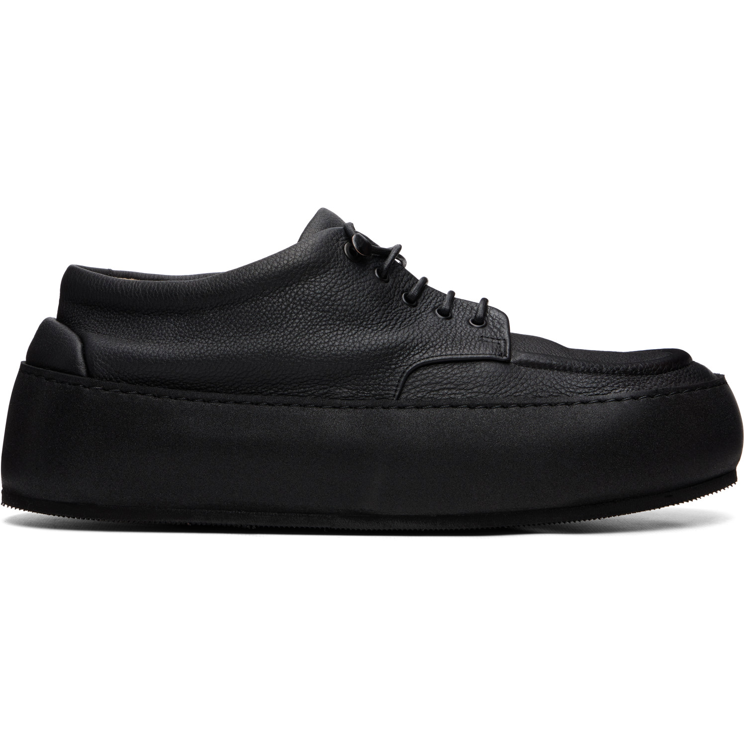 Marsèll Black Cassapana Pebbled Leather Sneakers