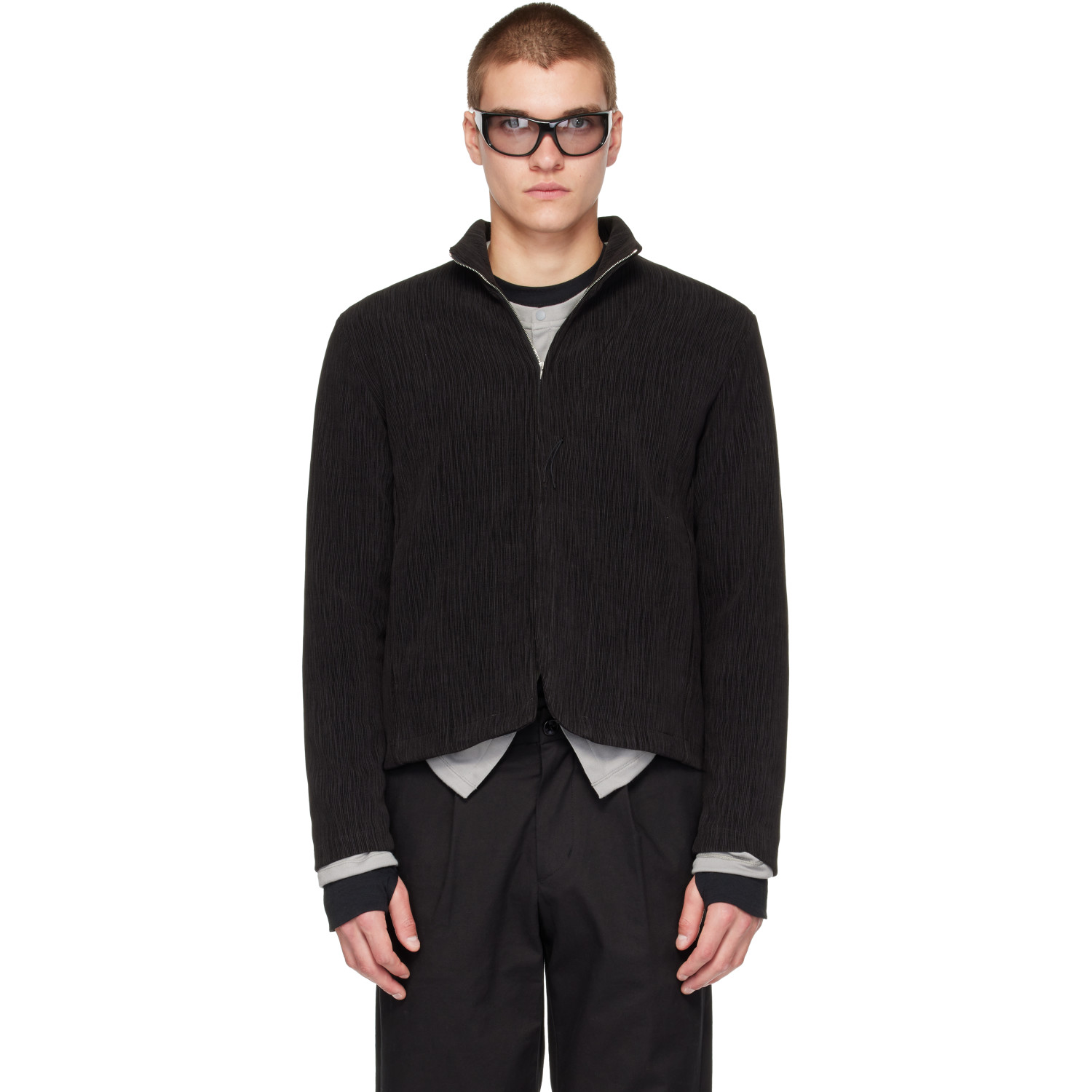 POST ARCHIVE FACTION (PAF) Black Corduroy Track Jacket