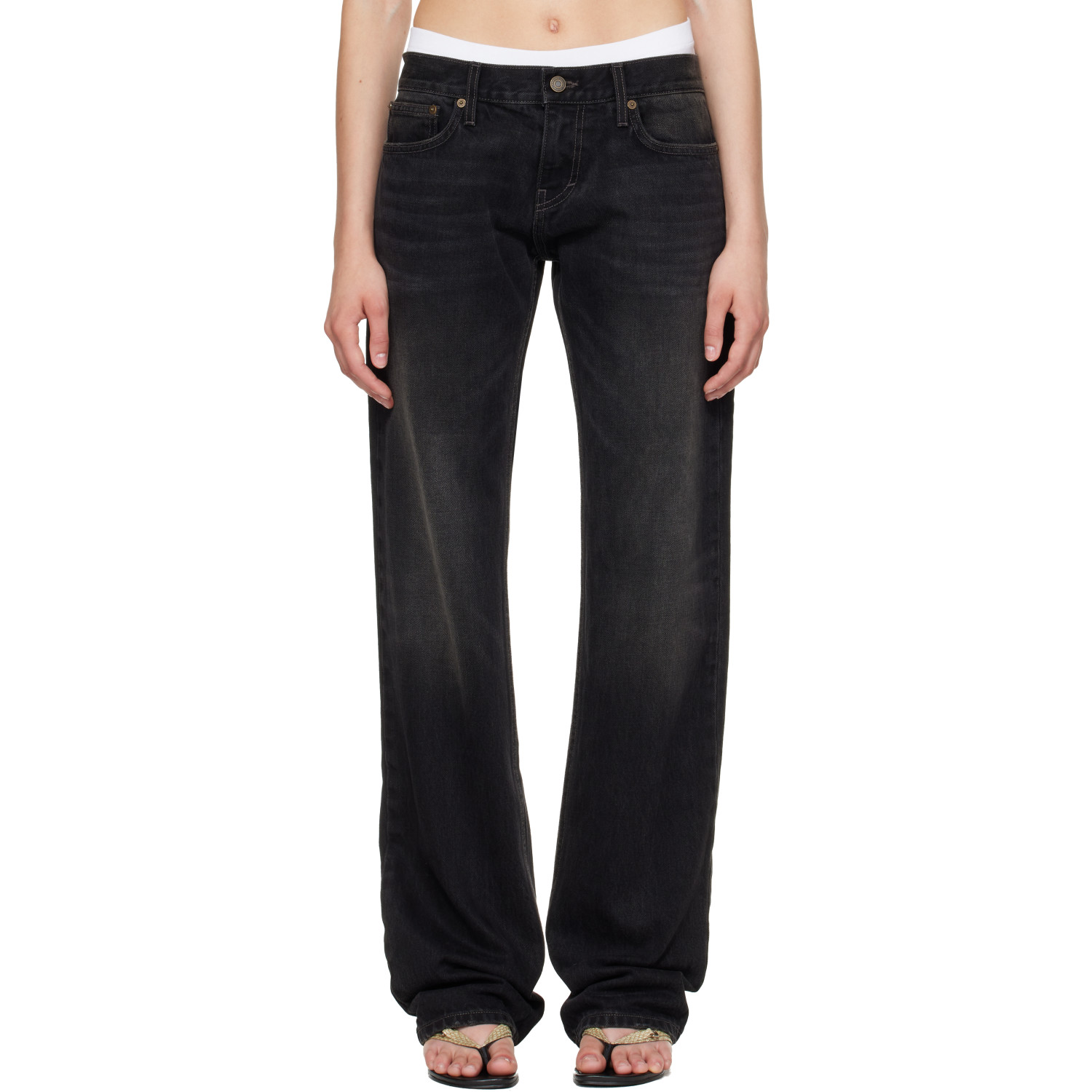 Raimundo Langlois Black Slim Straight Jeans
