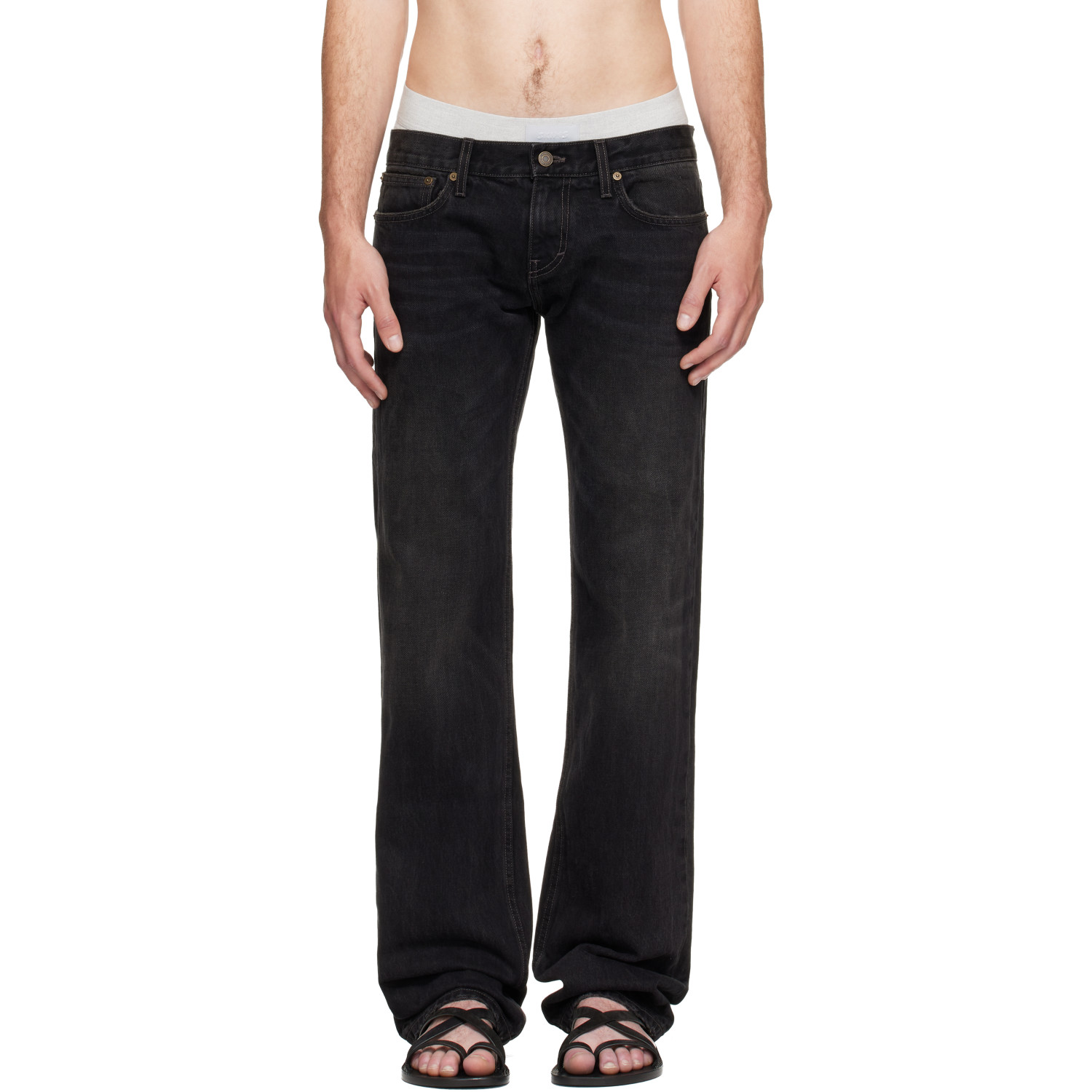 Raimundo Langlois Black Slim Straight Jeans