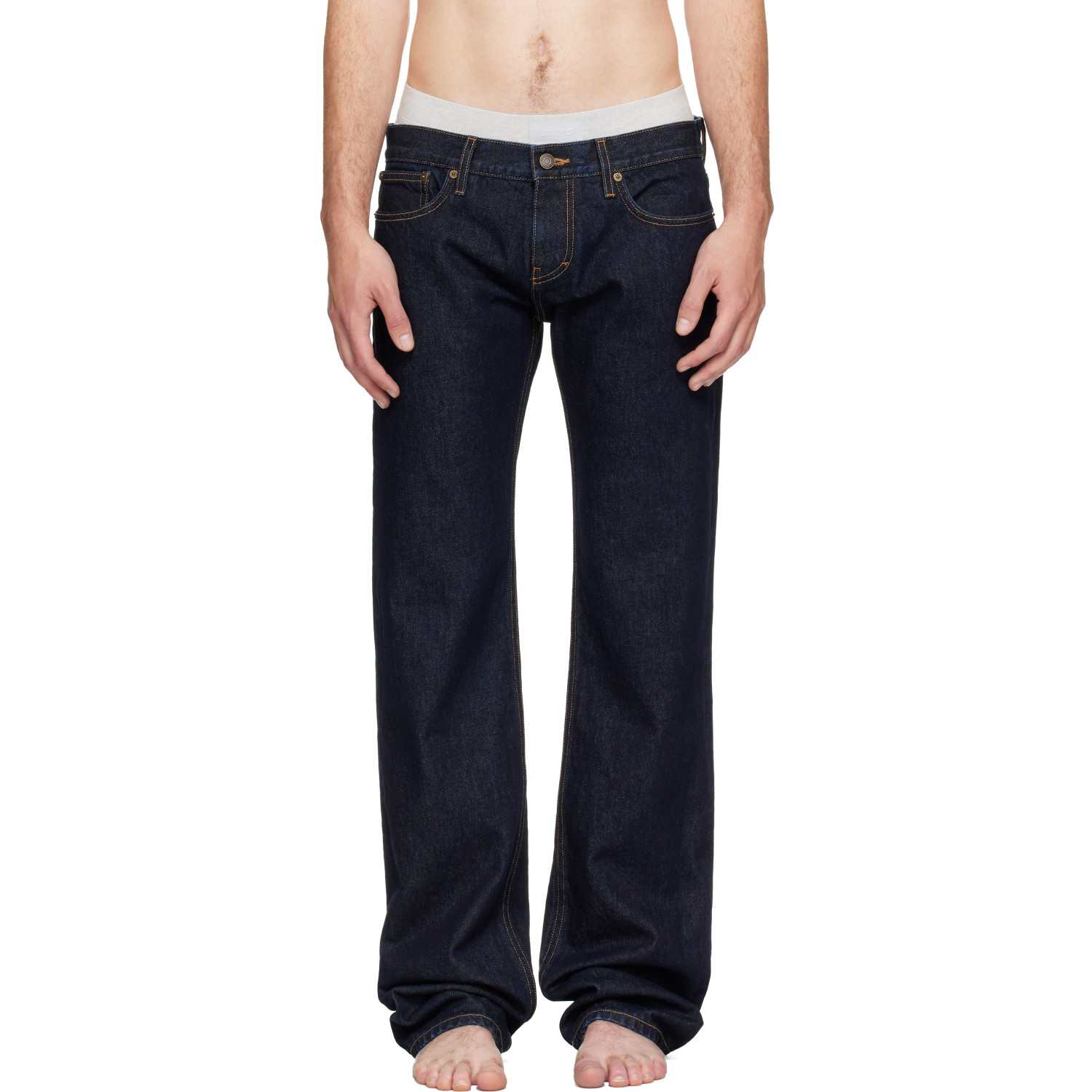 Raimundo Langlois Indigo Slim Straight Jeans