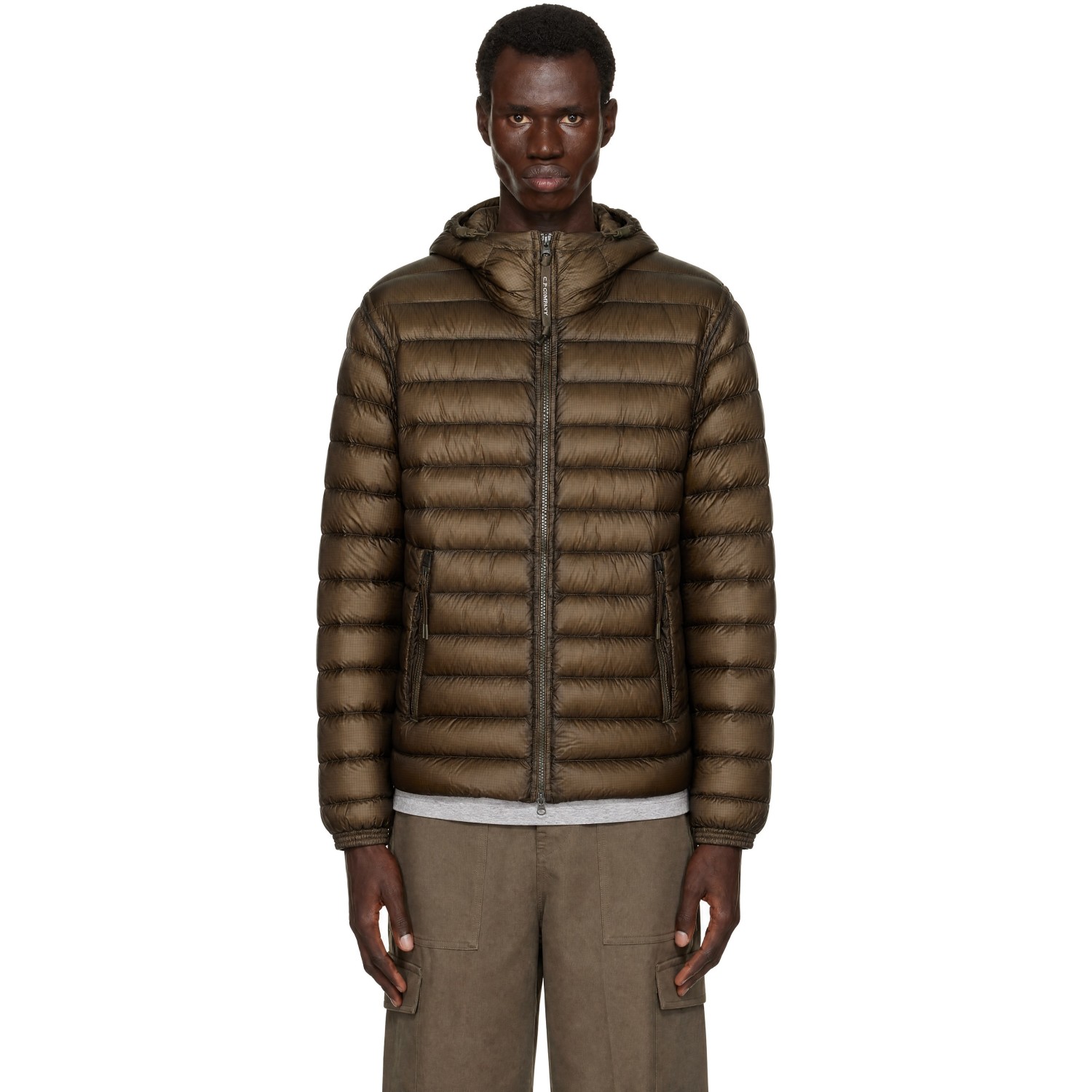 C.P. Company Khaki D.D. Shell Goggle Down Jacket