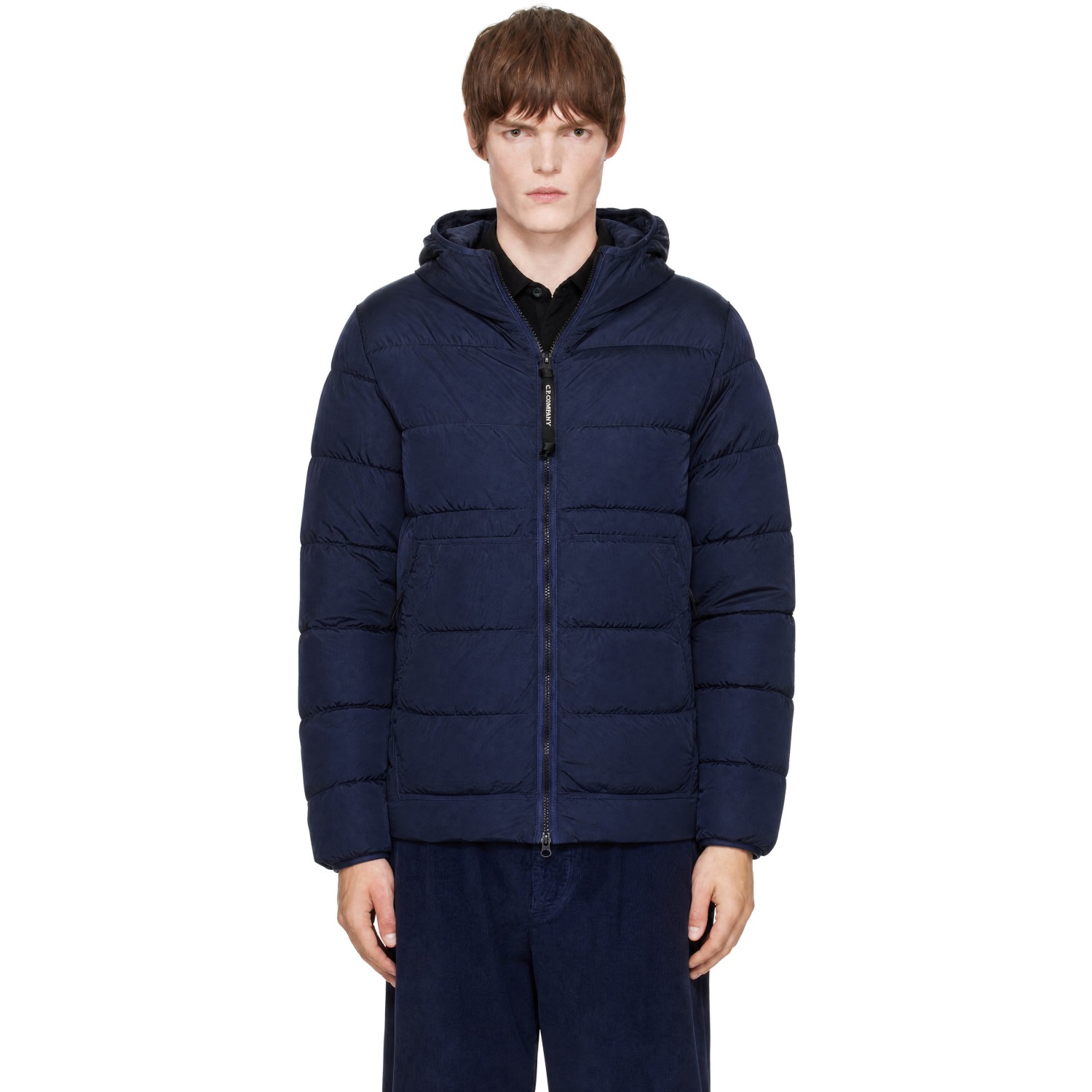 C.P. Company Navy Chrome-R Goggle Down Jacket
