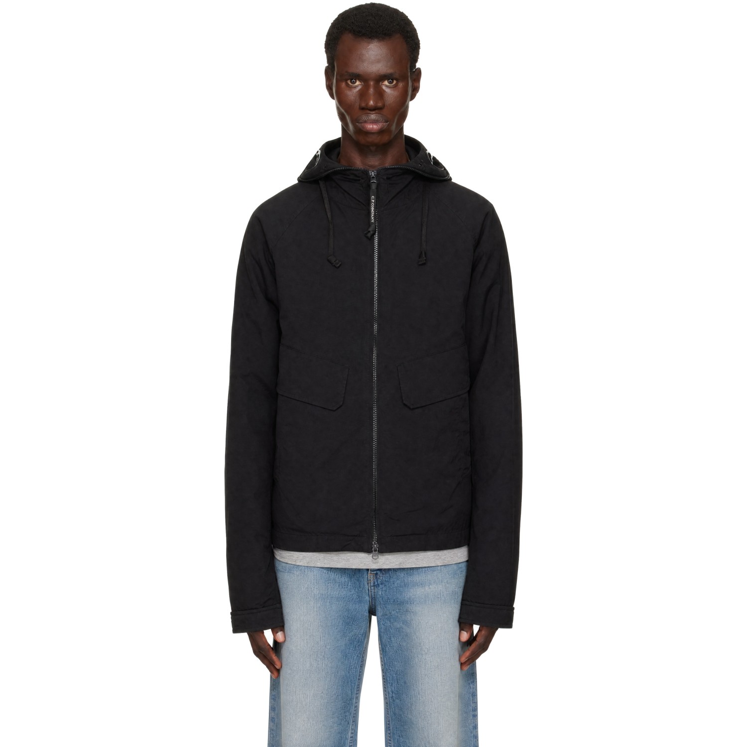C.P. Company Black Twill Mixed Explorer Jacket