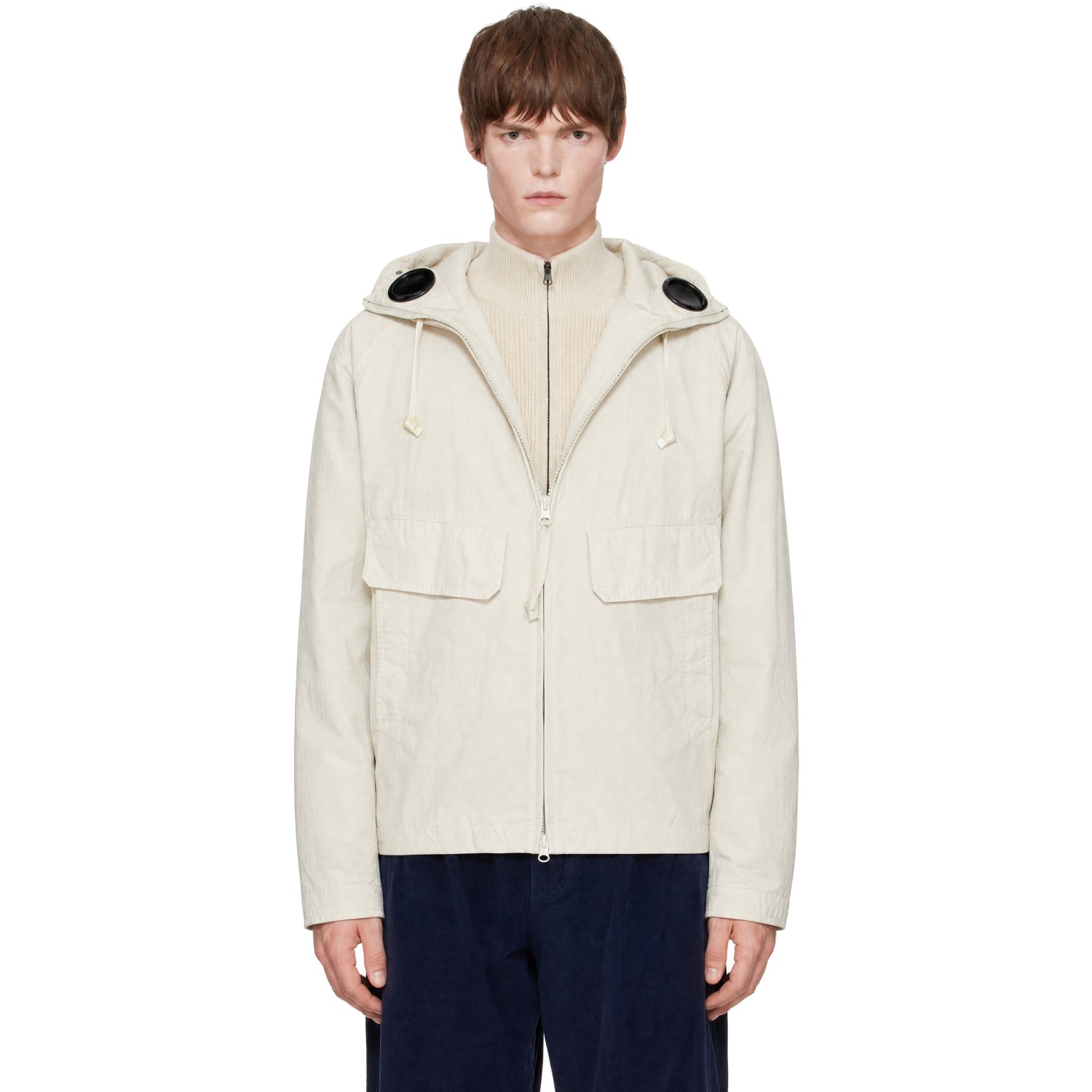 C.P. Company Off-White Twill Mixed Explorer Jacket
