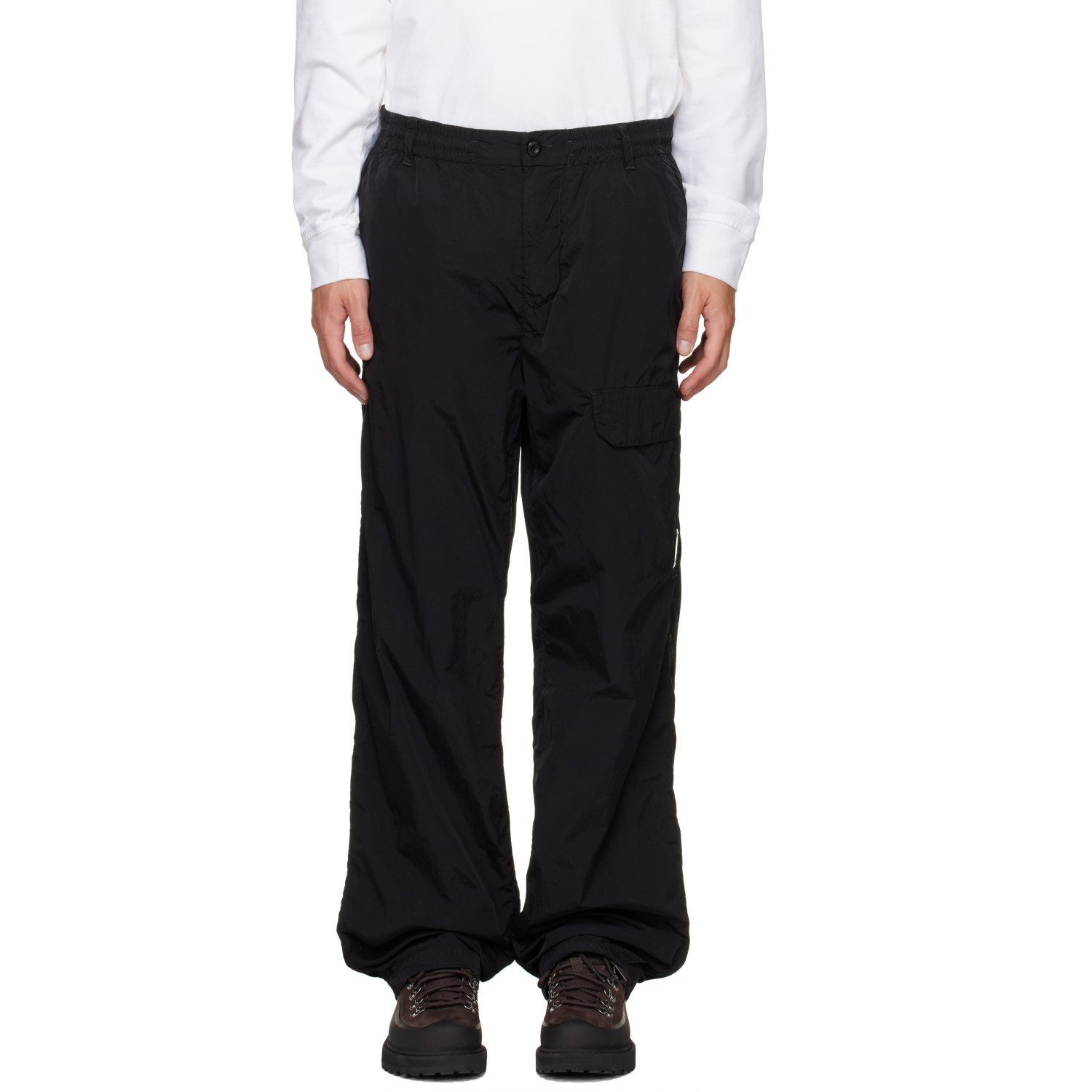 C.P. Company Black Chrome-R Regular Lens Cargo Pants