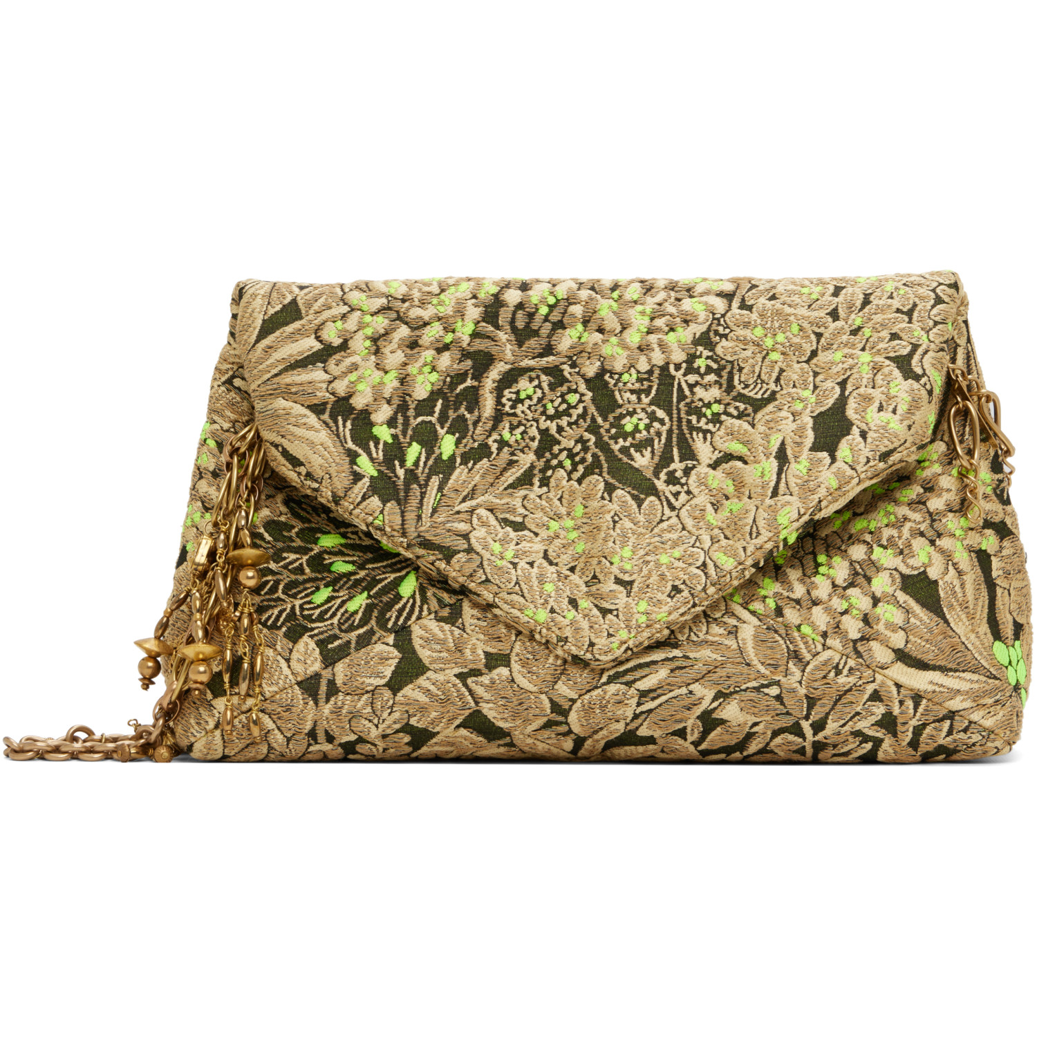 Dries Van Noten Green Medium Envelope Bag