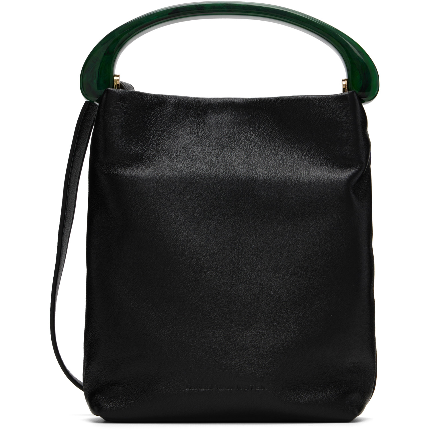 Dries Van Noten Black Chrome Lamb Leather Small Bag