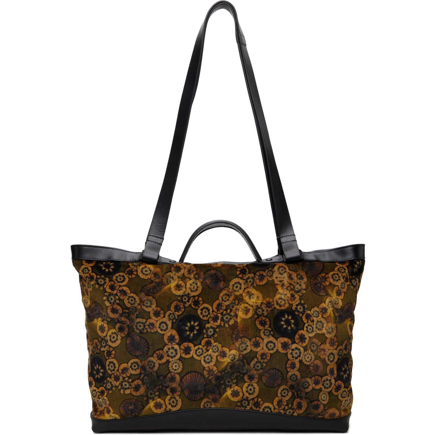 Dries Van Noten Khaki Medium Zip-Top Tote