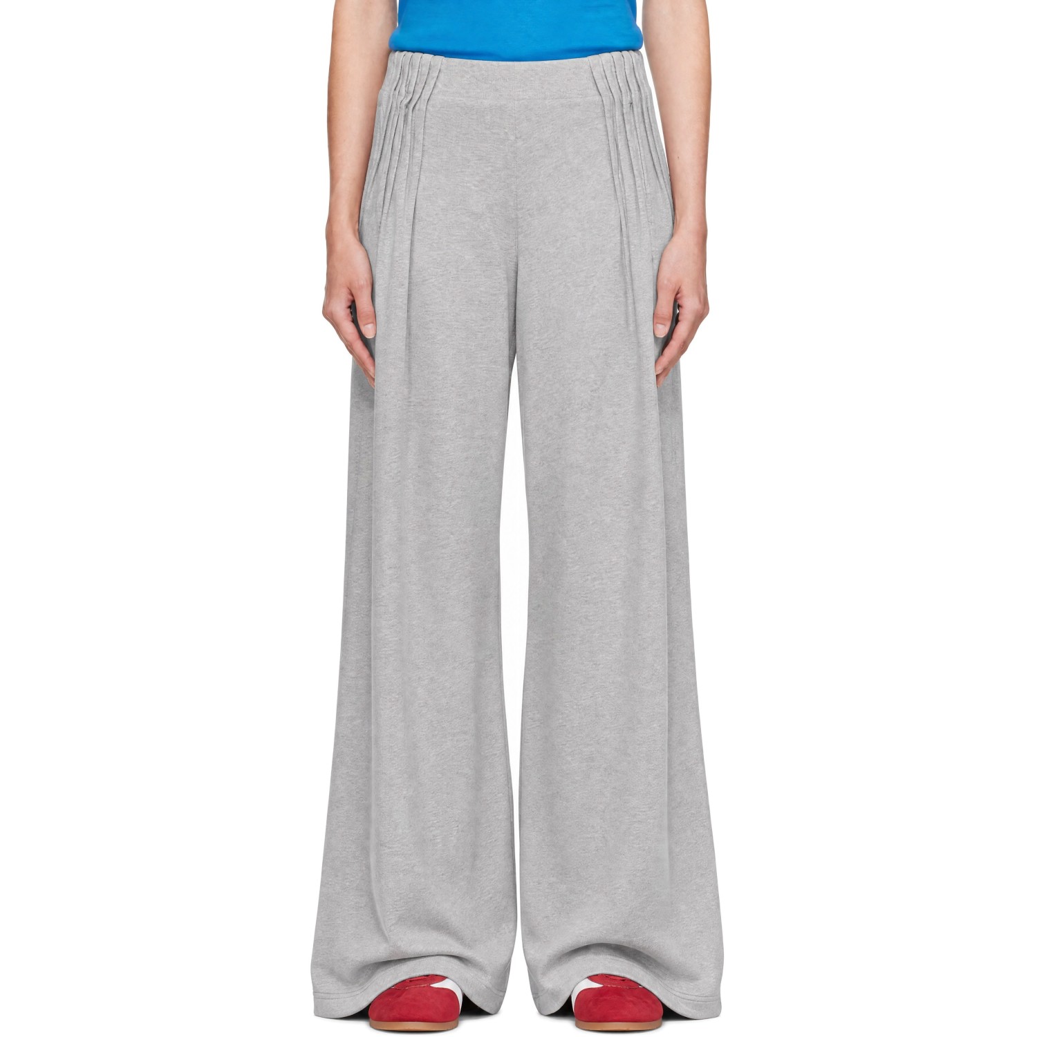 Dries Van Noten Gray Pleated Lounge Pants