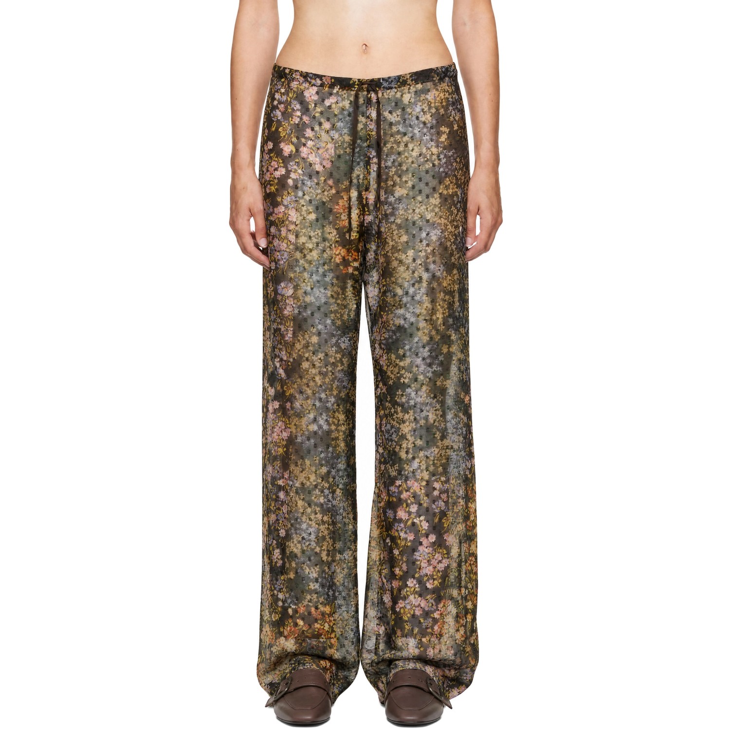 Dries Van Noten Multicolor Elasticated Jacquard Trousers