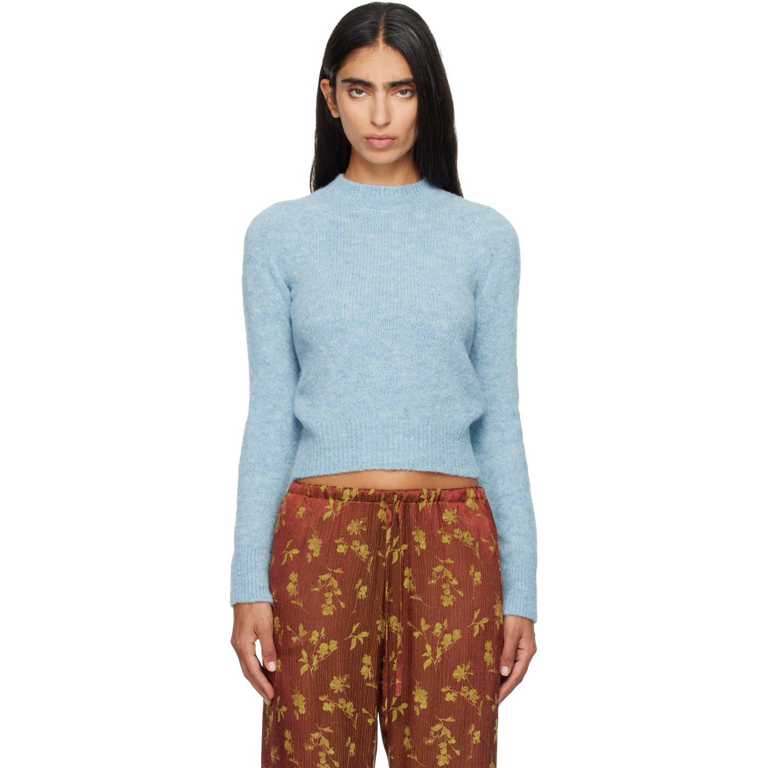 Dries Van Noten Blue Alpaca Sweater