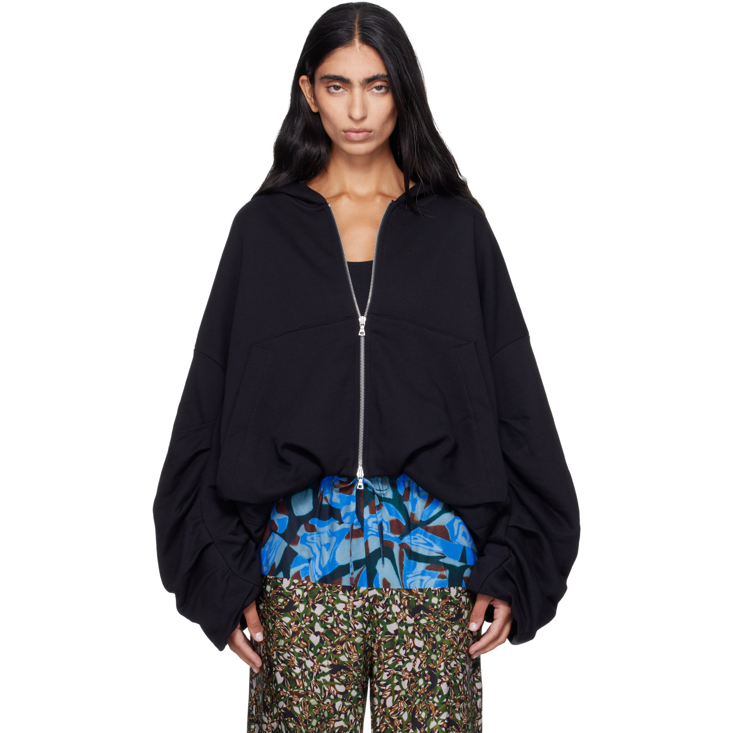 Dries Van Noten Black Hannett Tris Hoodie