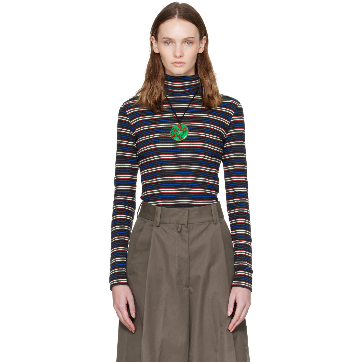 Dries Van Noten Black Ribbed Cotton Turtleneck