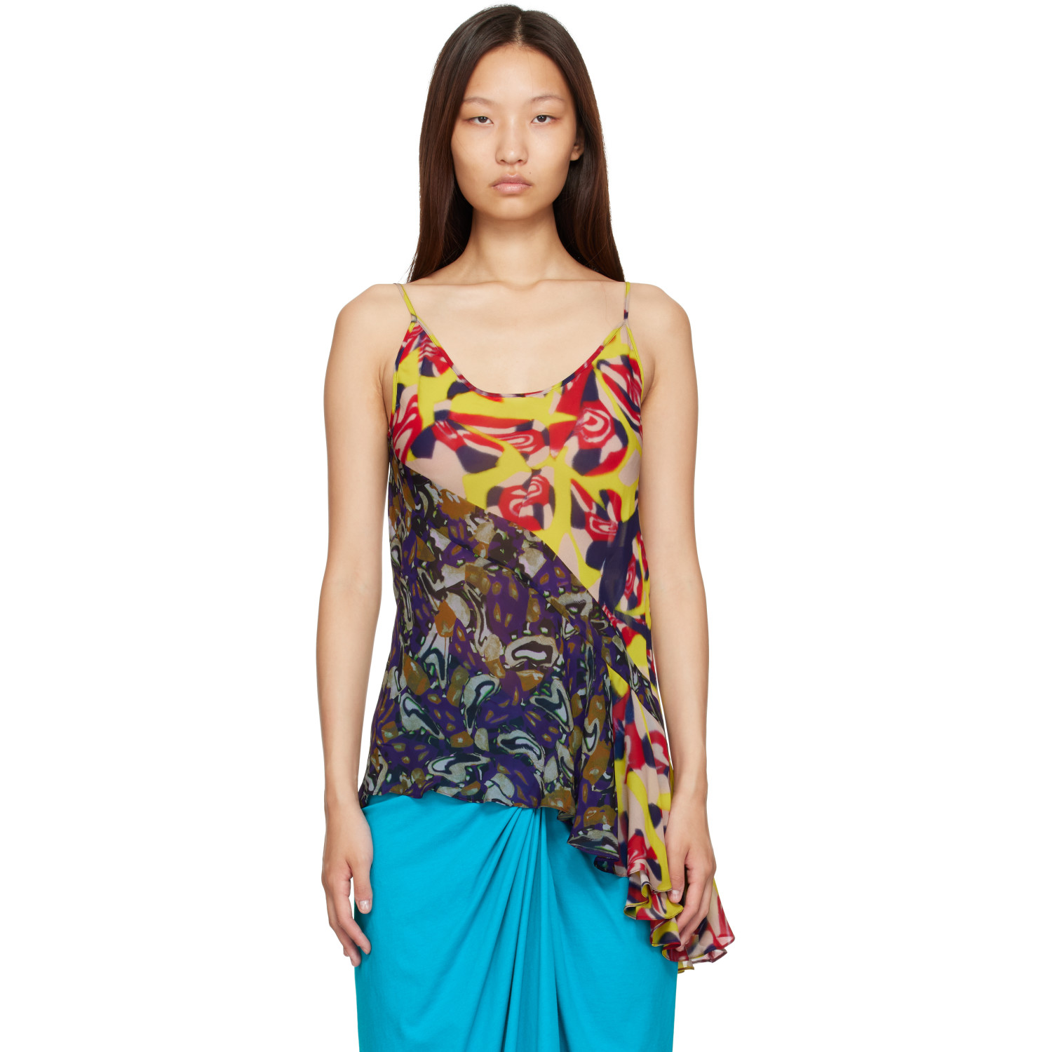 Dries Van Noten Multicolor Viscose Slip Top