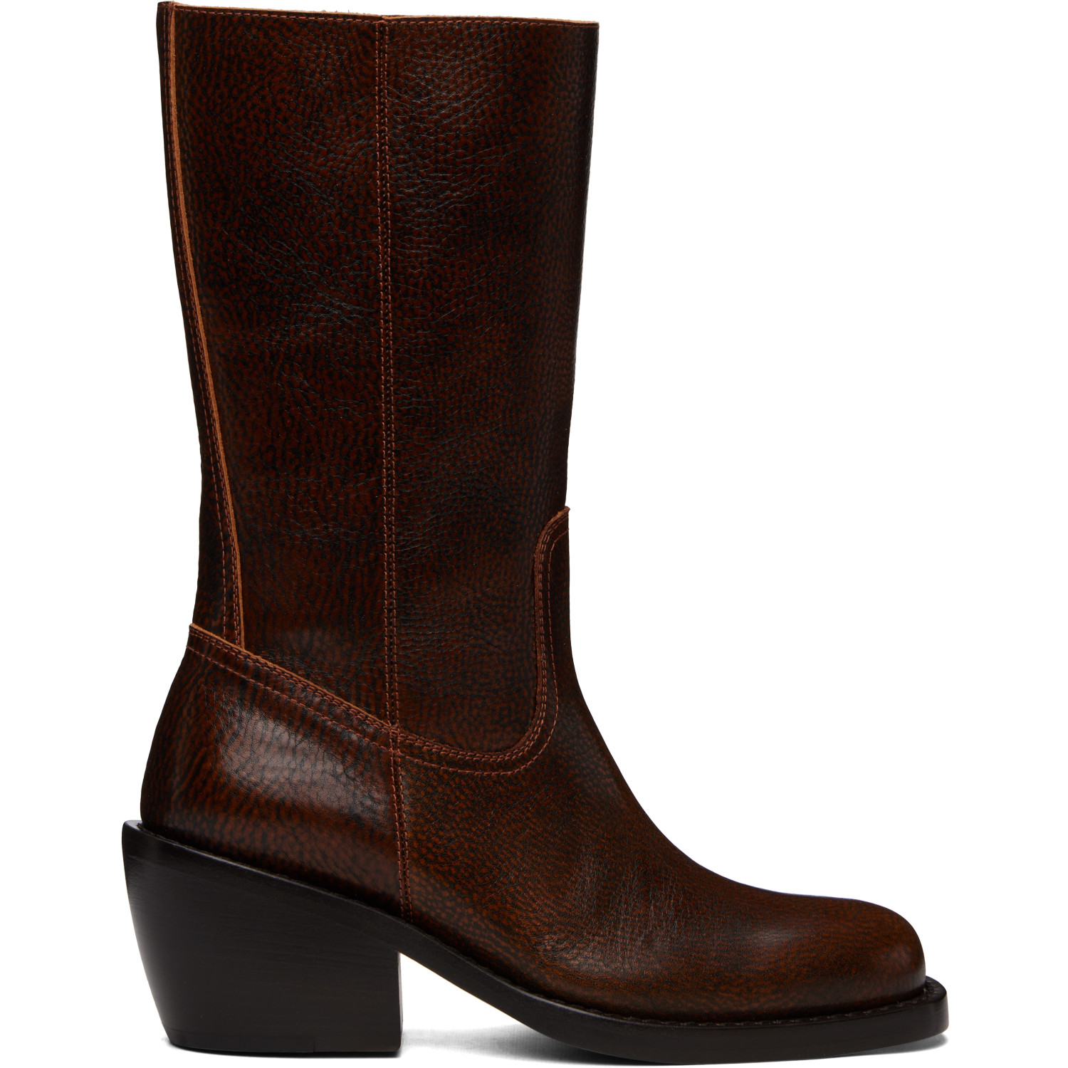 Dries Van Noten Brown Leather Boots