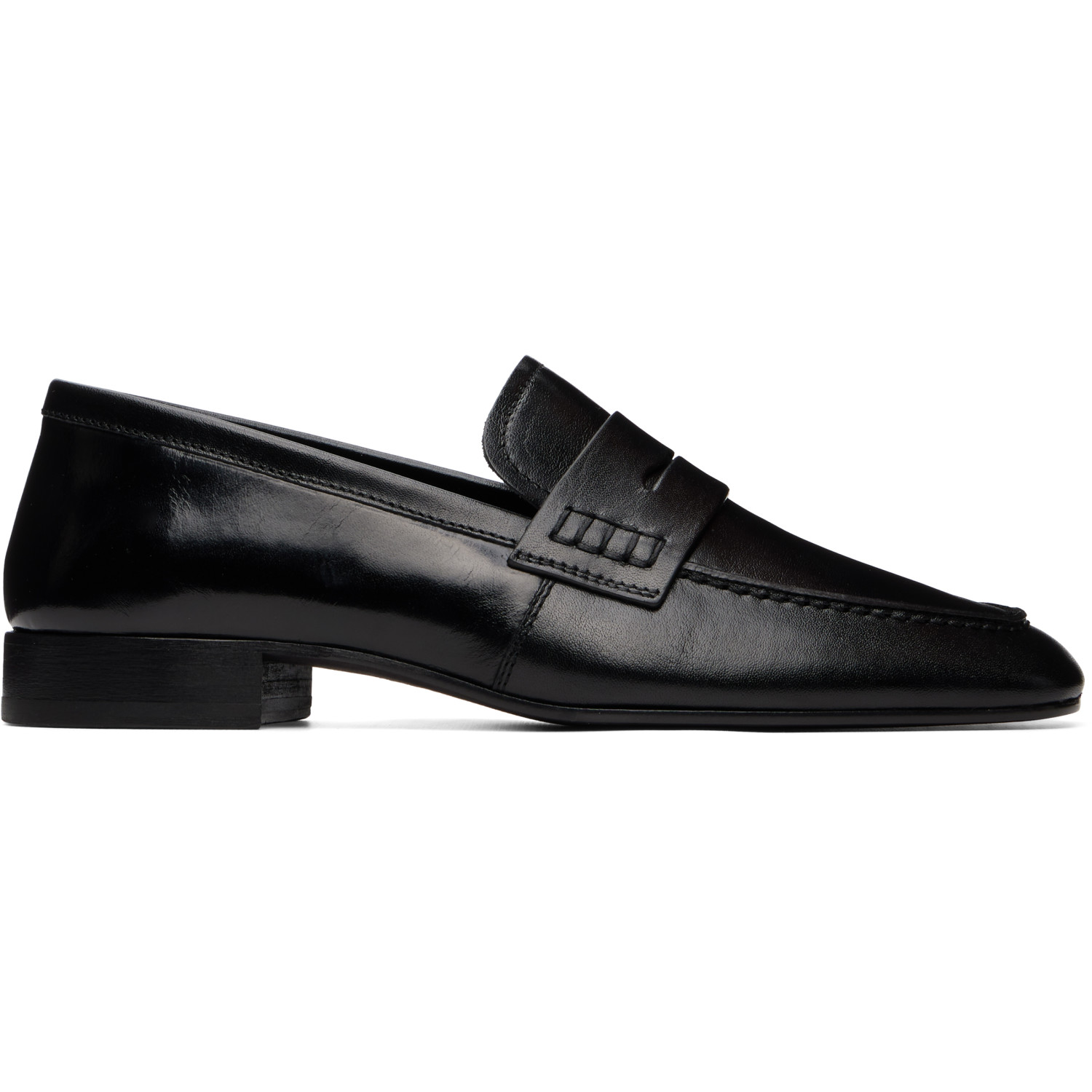 Dries Van Noten Black Leather Loafers