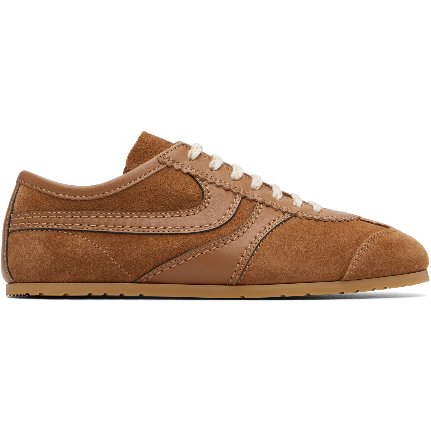 Dries Van Noten Tan Suede Sneakers