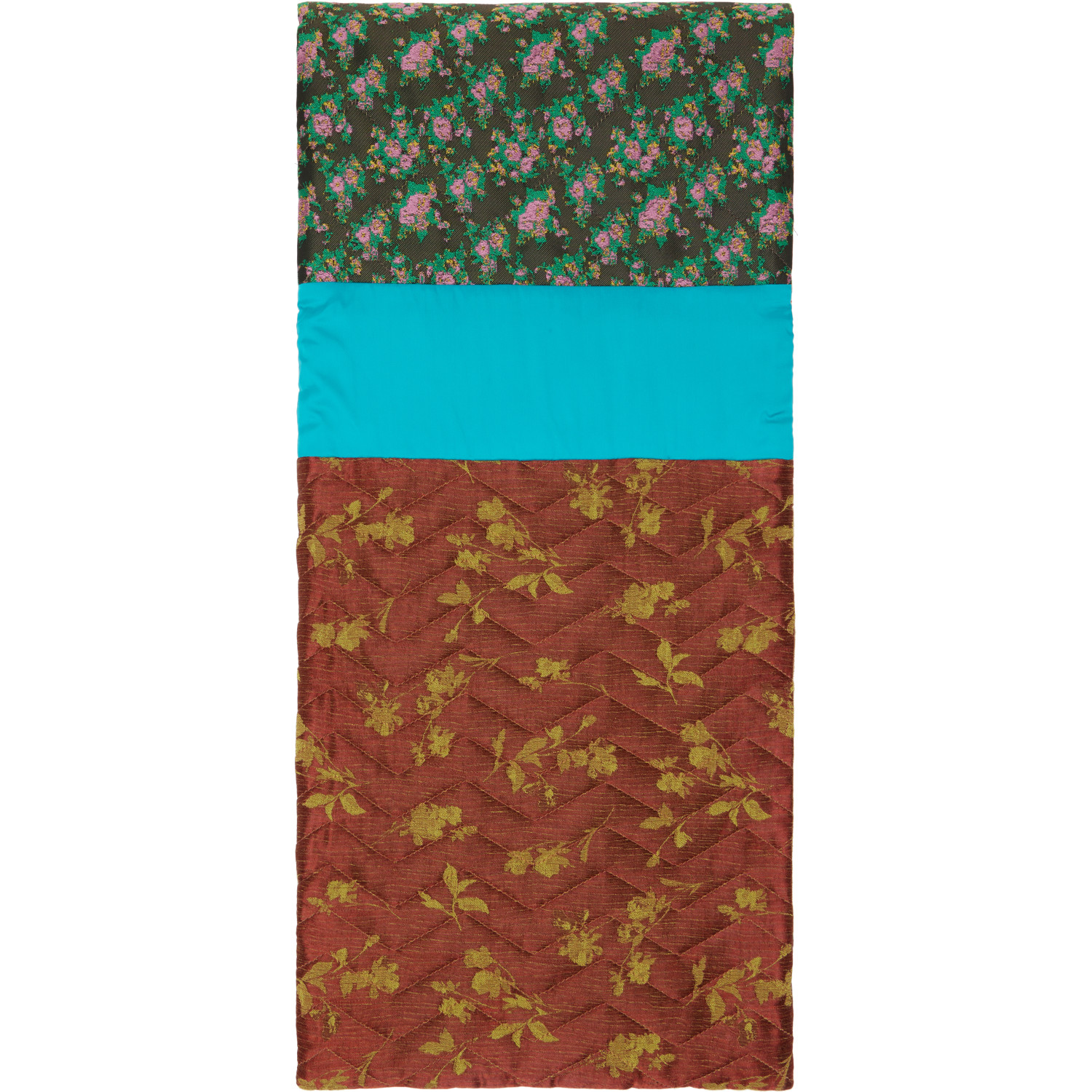 Dries Van Noten Multicolor Patchwork Jacquard Scarf