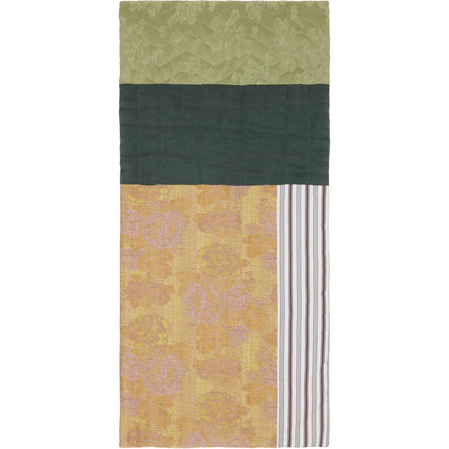 Dries Van Noten Multicolor Patchwork Jacquard Scarf
